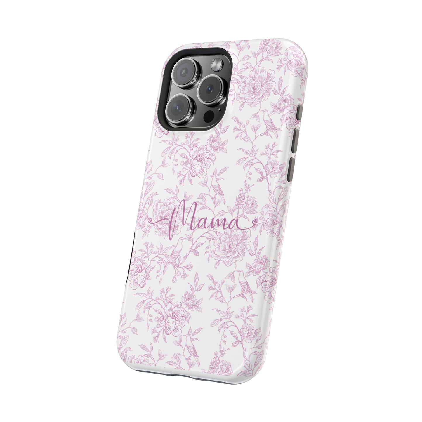 Chic Floral Magnetic Phone Case for Moms, Personalized Phone Cover, Stylish Tough Phone Case, Mother's Day Gift, Custom Phone Case