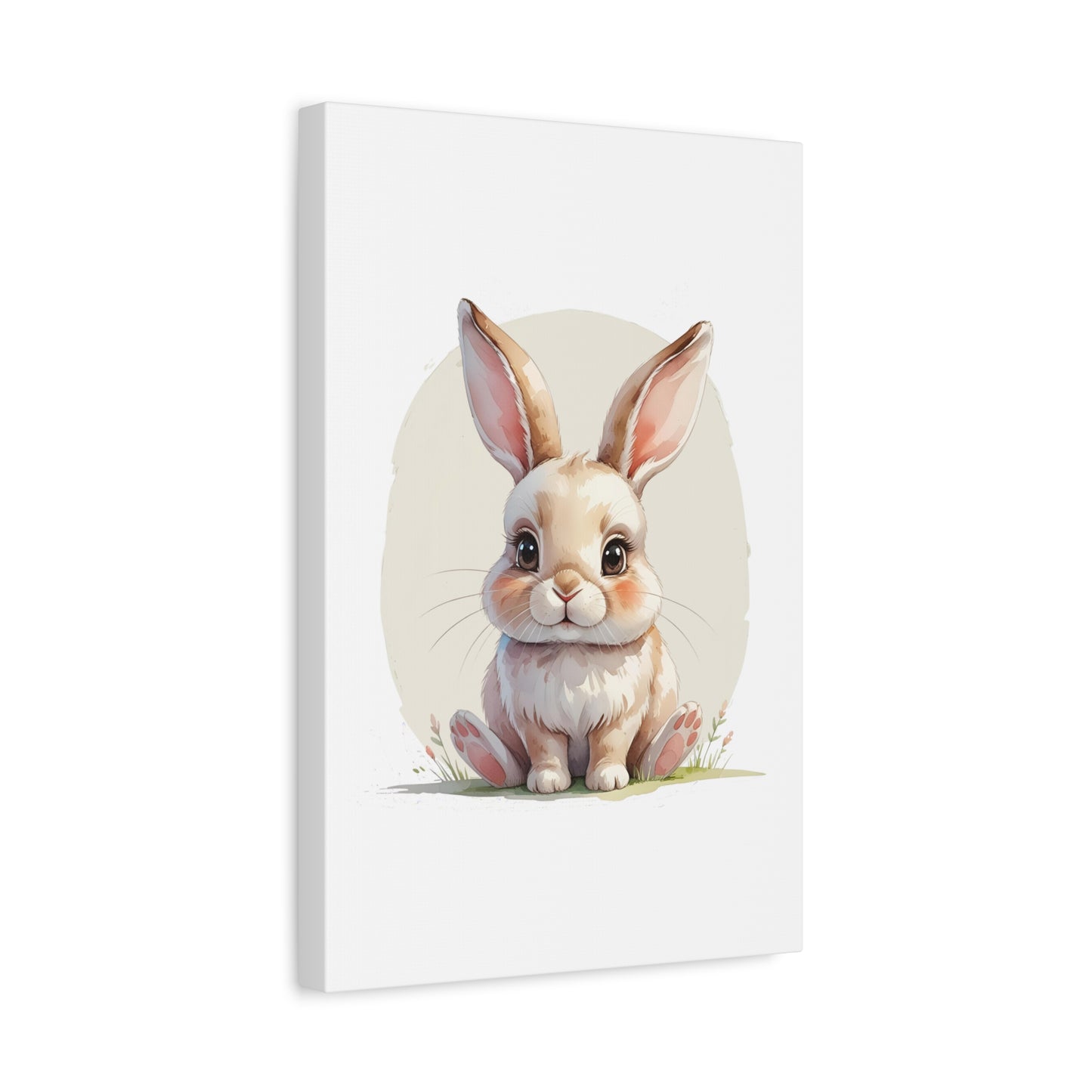 Adorable Bunny Canvas Art Print, Cute Bunny Wall Decor, Nursery or Kids Room, Easter Gift, Animal Lover Gift - Free Shipping