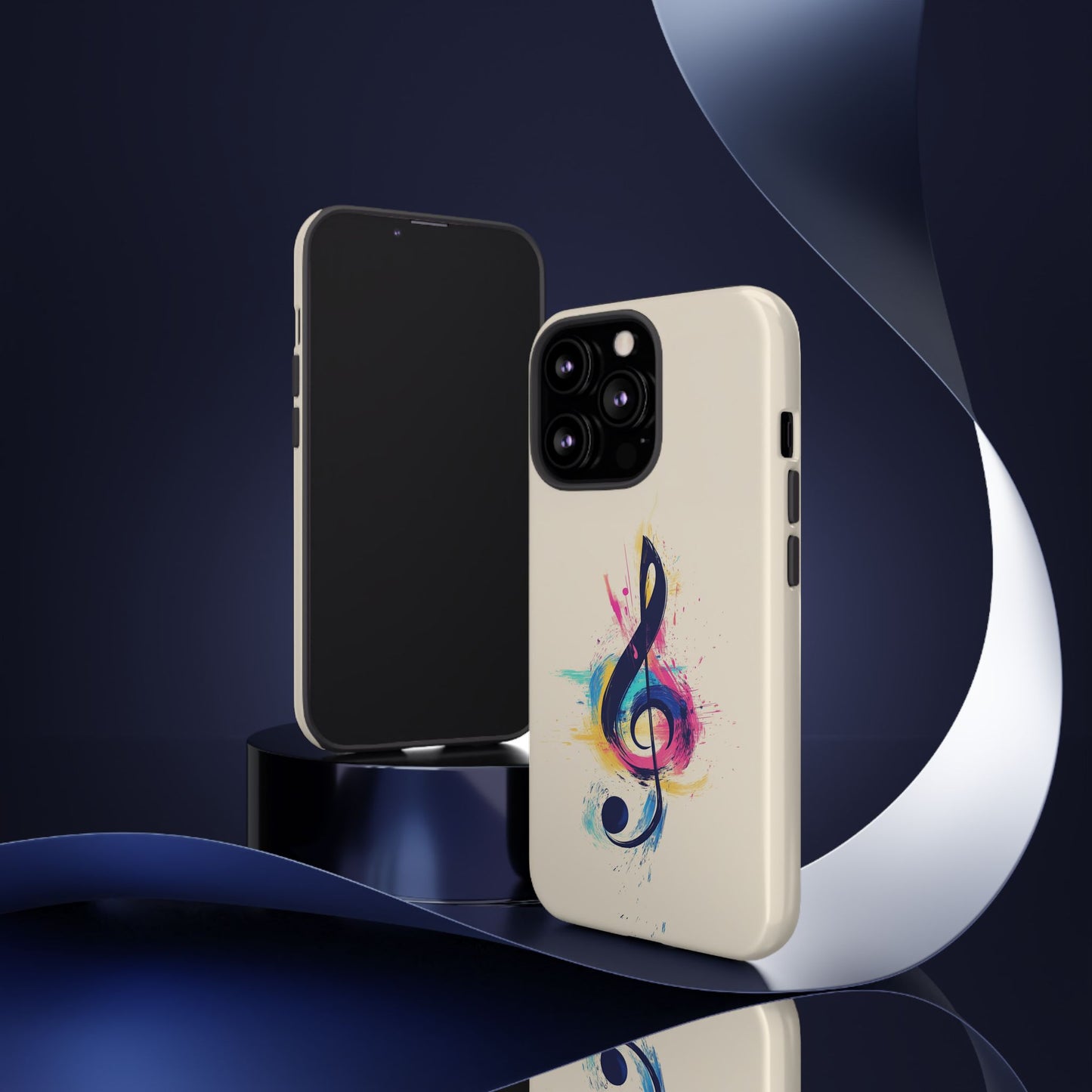 Colorful Music Theme Phone Case, Artistic Phone Cover for Music Lovers, Unique Gift for Musicians, Vibrant Smartphone Case, Eclectic Style