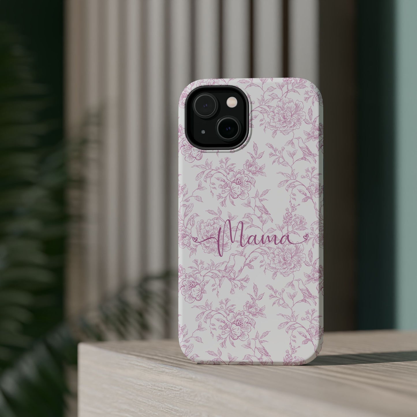 Chic Floral Magnetic Phone Case for Moms, Personalized Phone Cover, Stylish Tough Phone Case, Mother's Day Gift, Custom Phone Case
