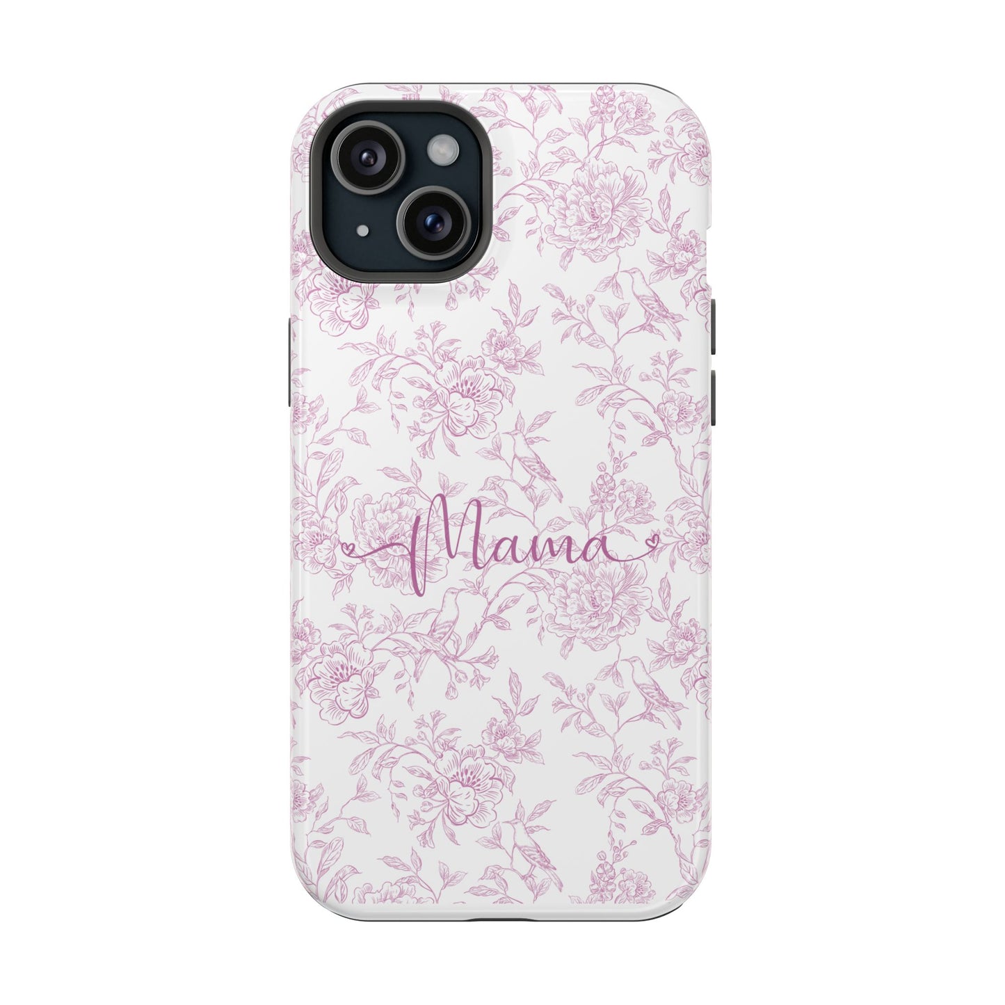Chic Floral Magnetic Phone Case for Moms, Personalized Phone Cover, Stylish Tough Phone Case, Mother's Day Gift, Custom Phone Case