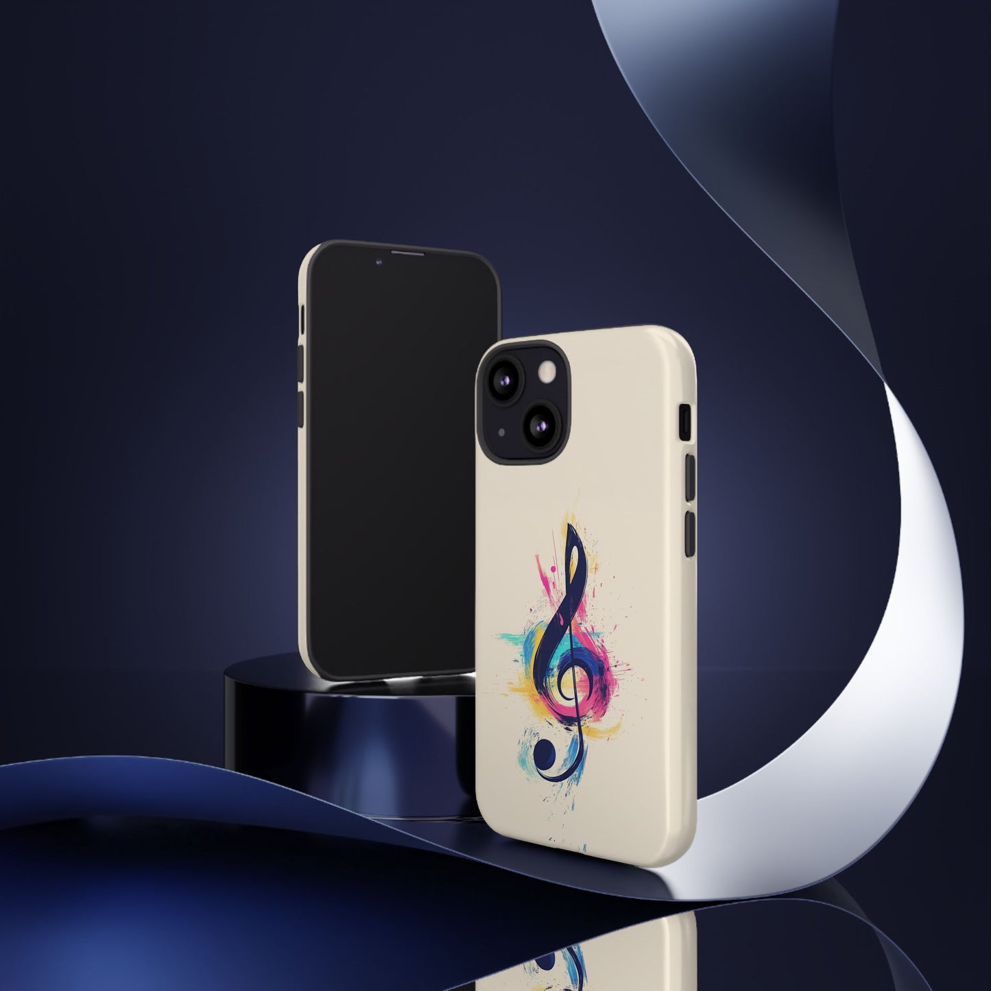 Colorful Music Theme Phone Case, Artistic Phone Cover for Music Lovers, Unique Gift for Musicians, Vibrant Smartphone Case, Eclectic Style