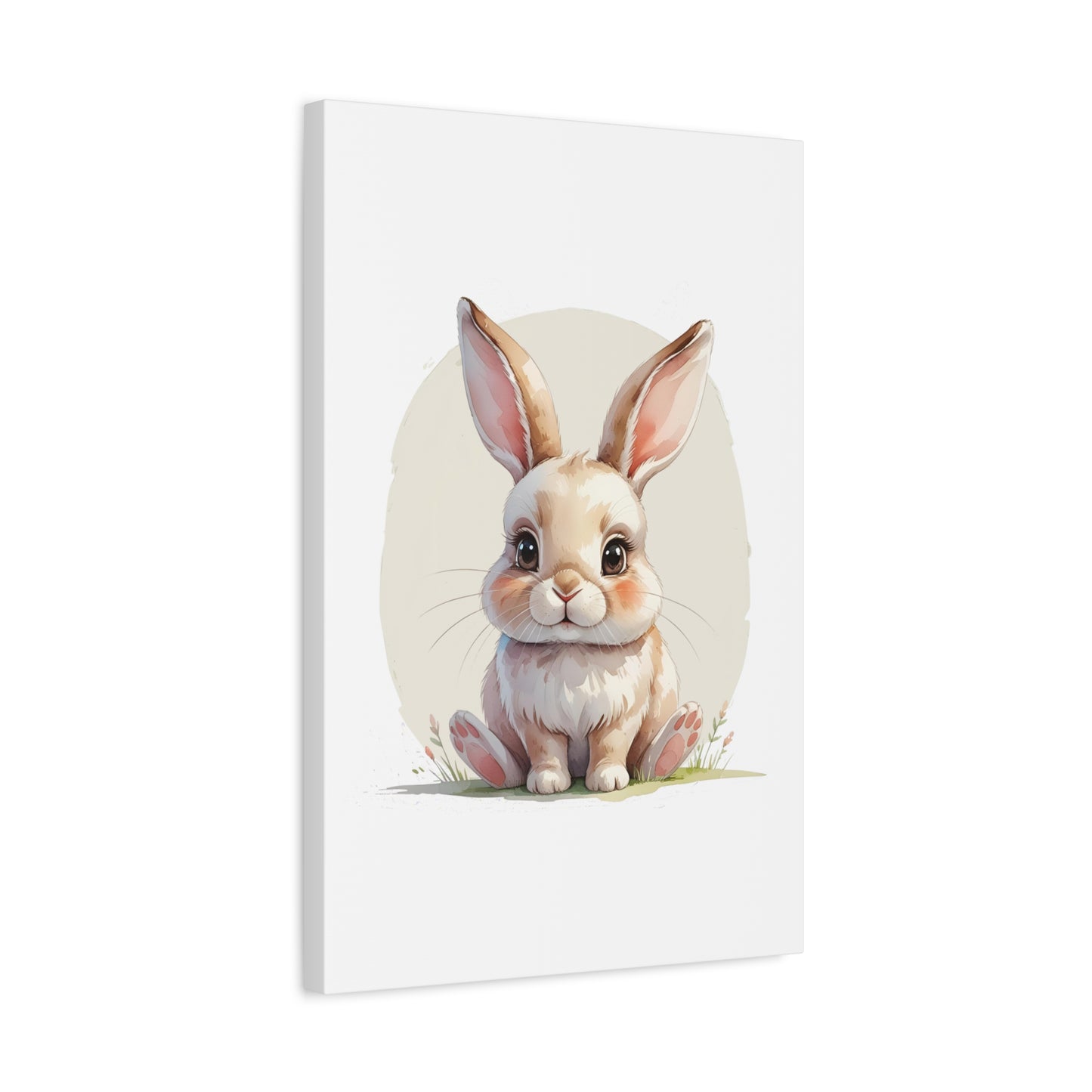 Adorable Bunny Canvas Art Print, Cute Bunny Wall Decor, Nursery or Kids Room, Easter Gift, Animal Lover Gift - Free Shipping