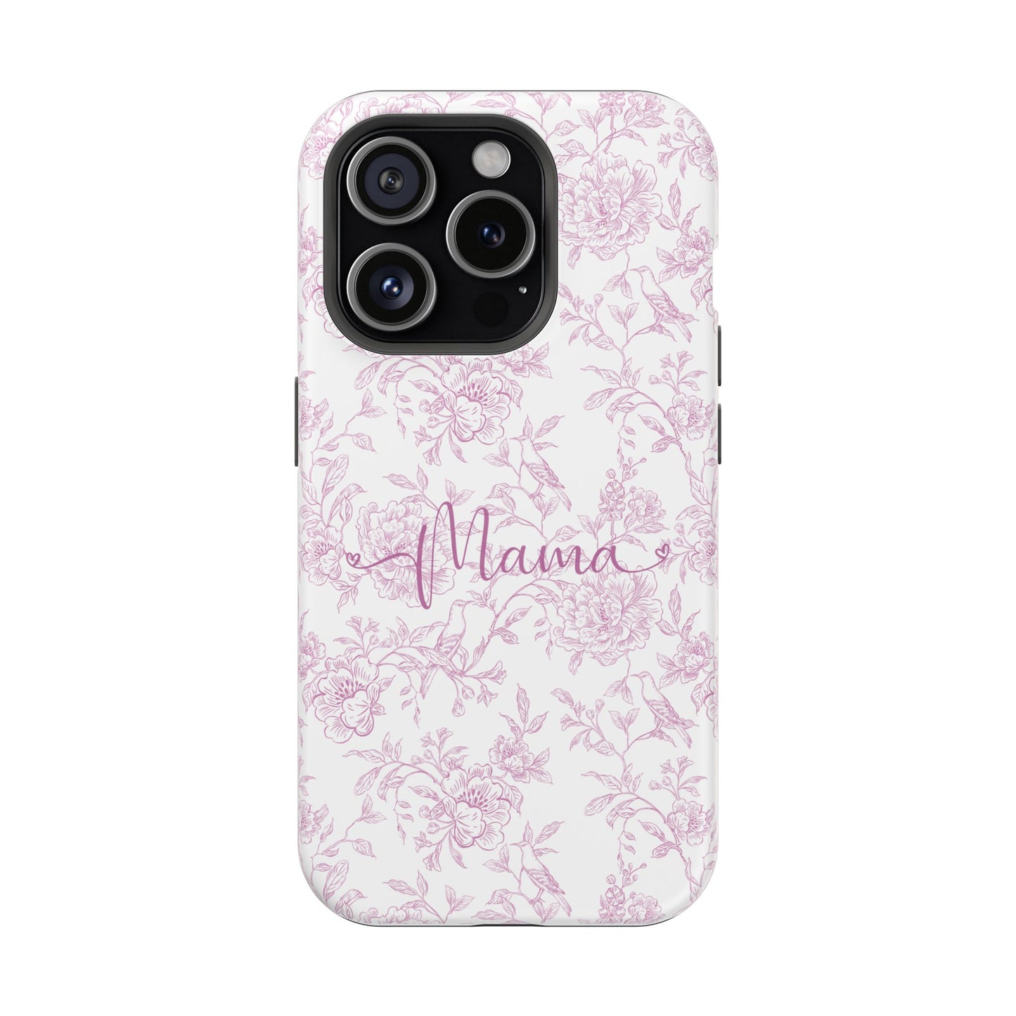 Chic Floral Magnetic Phone Case for Moms, Personalized Phone Cover, Stylish Tough Phone Case, Mother's Day Gift, Custom Phone Case