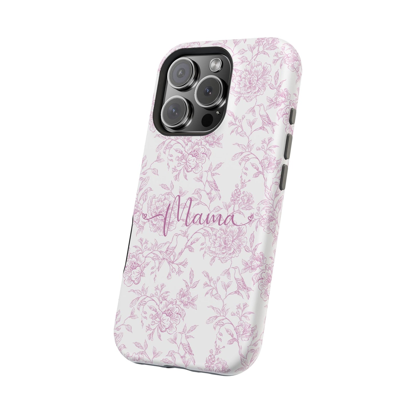 Chic Floral Magnetic Phone Case for Moms, Personalized Phone Cover, Stylish Tough Phone Case, Mother's Day Gift, Custom Phone Case