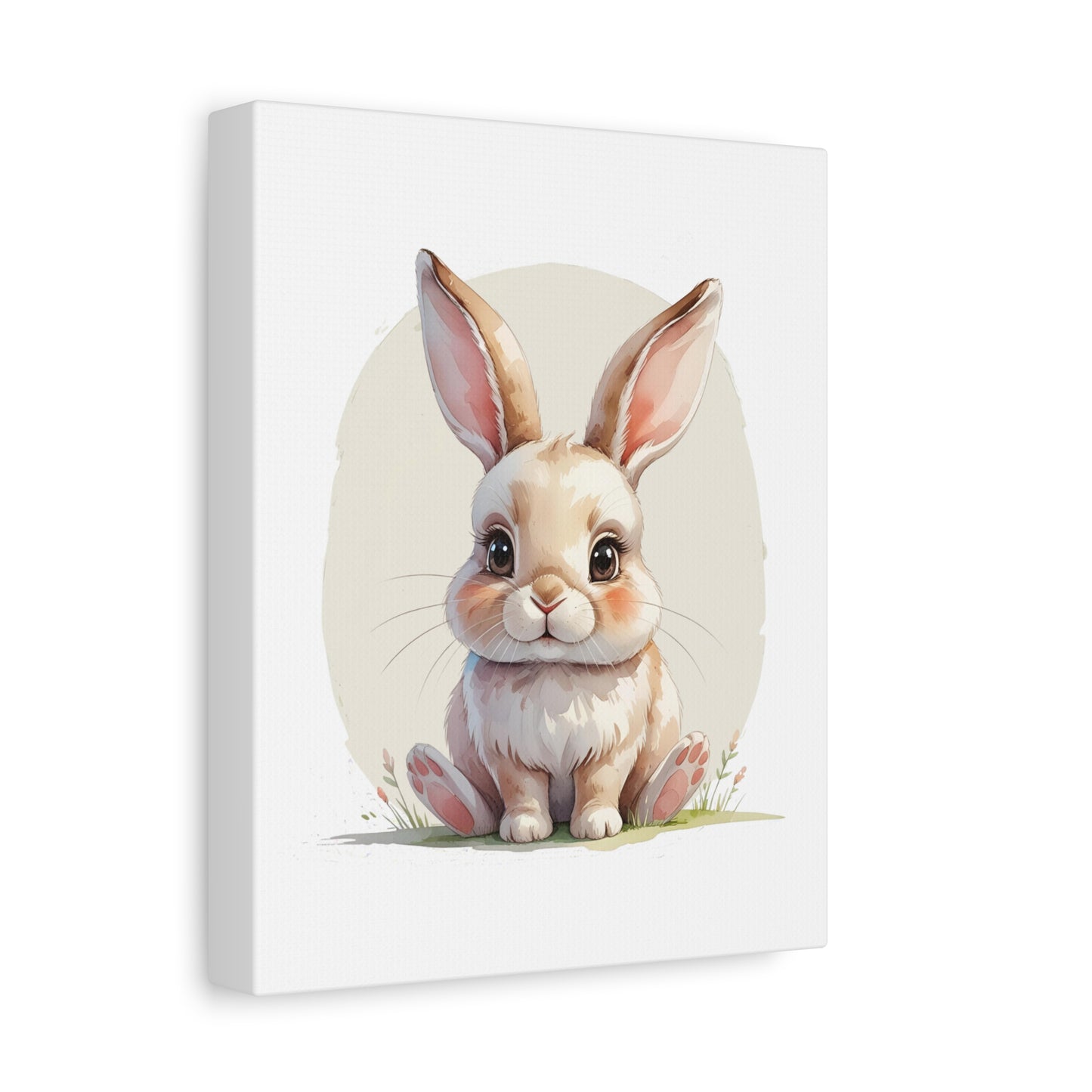 Adorable Bunny Canvas Art Print, Cute Bunny Wall Decor, Nursery or Kids Room, Easter Gift, Animal Lover Gift - Free Shipping
