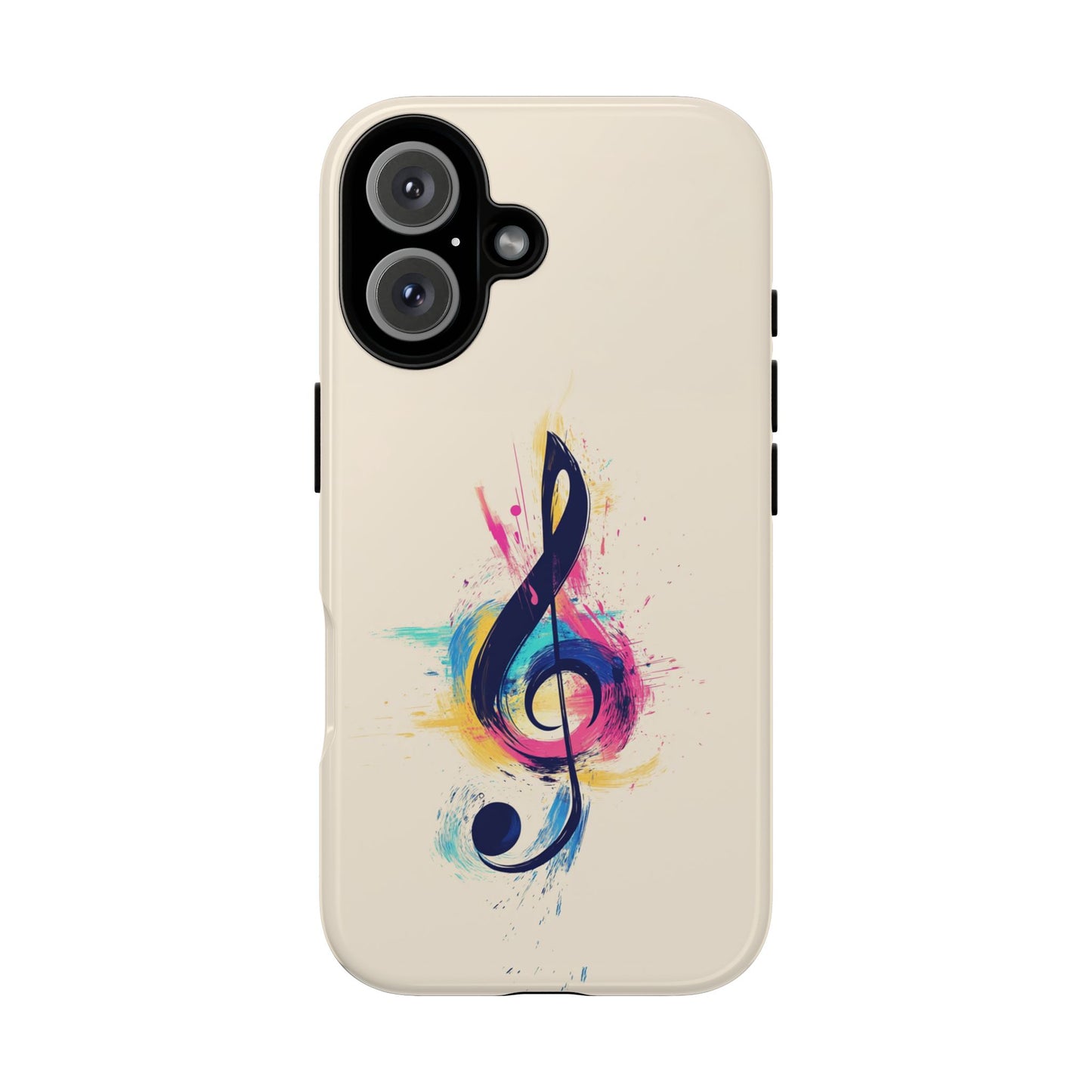 Colorful Music Theme Phone Case, Artistic Phone Cover for Music Lovers, Unique Gift for Musicians, Vibrant Smartphone Case, Eclectic Style