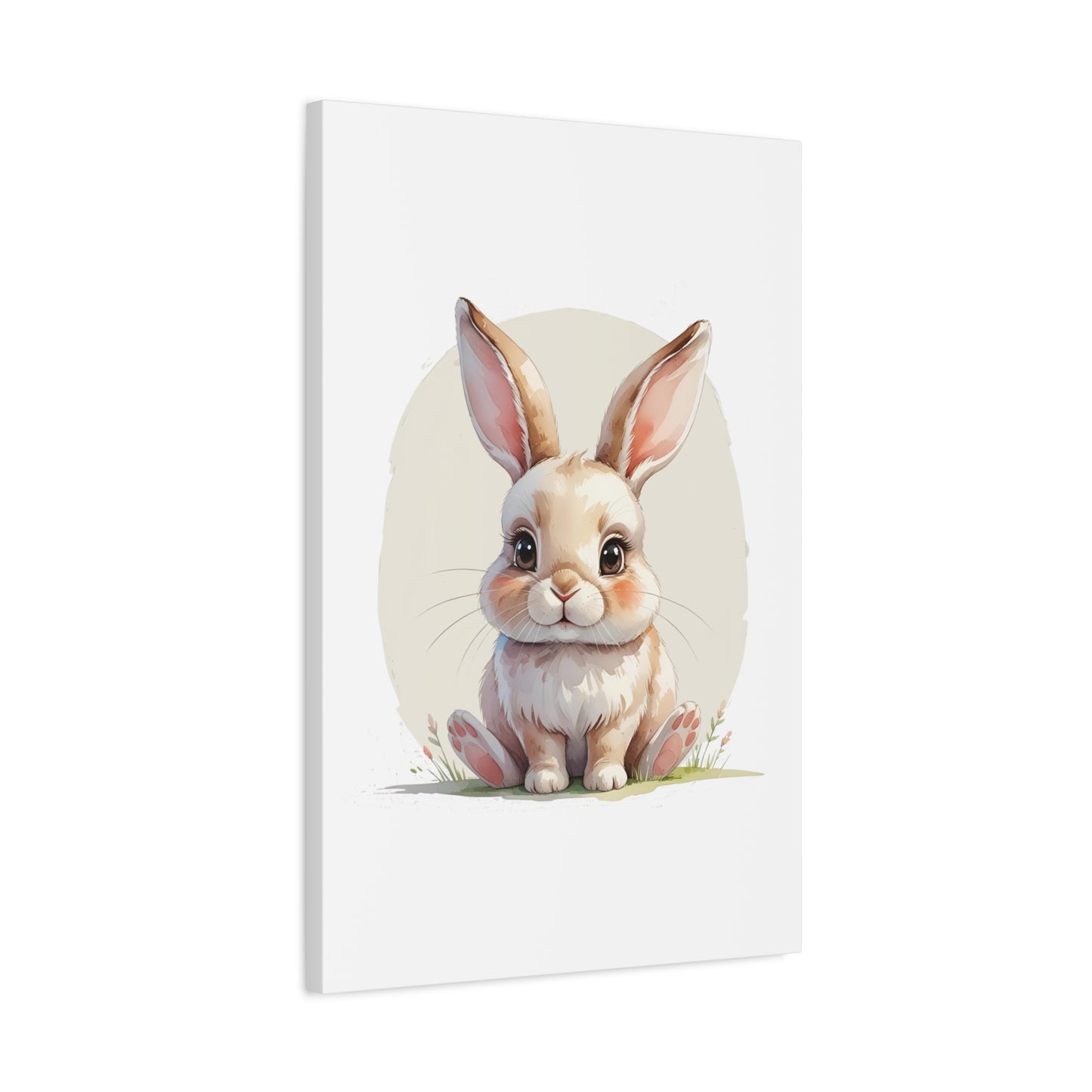 Adorable Bunny Canvas Art Print, Cute Bunny Wall Decor, Nursery or Kids Room, Easter Gift, Animal Lover Gift - Free Shipping