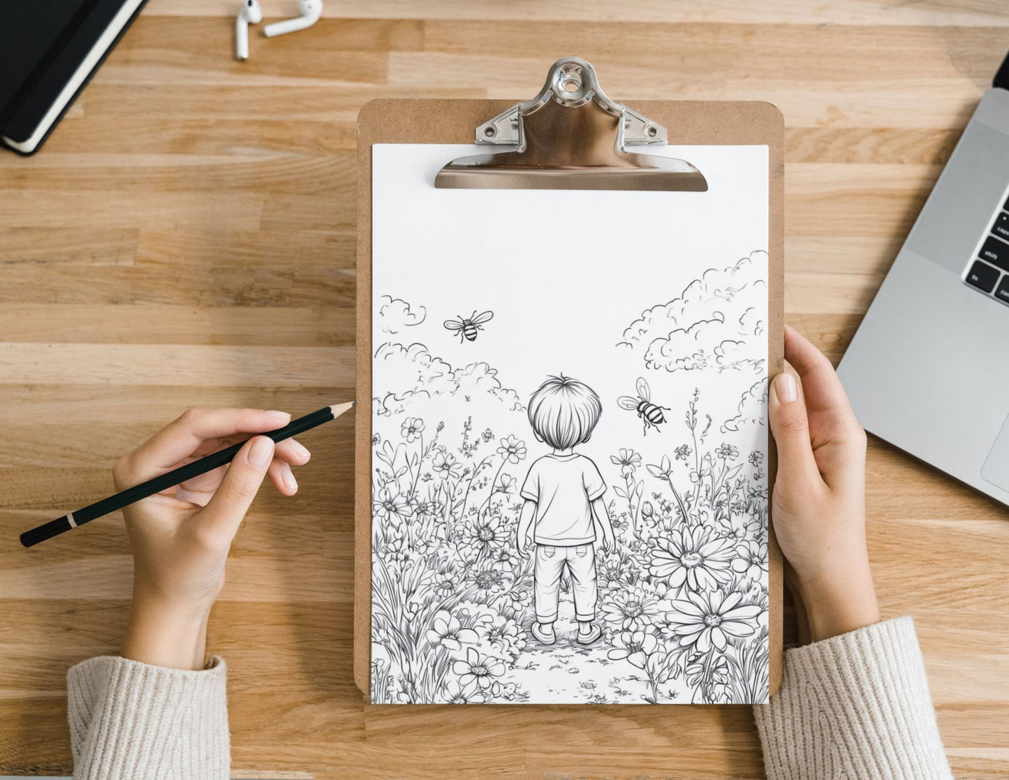 Spring Garden Coloring Book – Relaxation Coloring Book – Printable Adult Coloring for Stress Relief & Mindfulness, 50 pages - Digital PDF