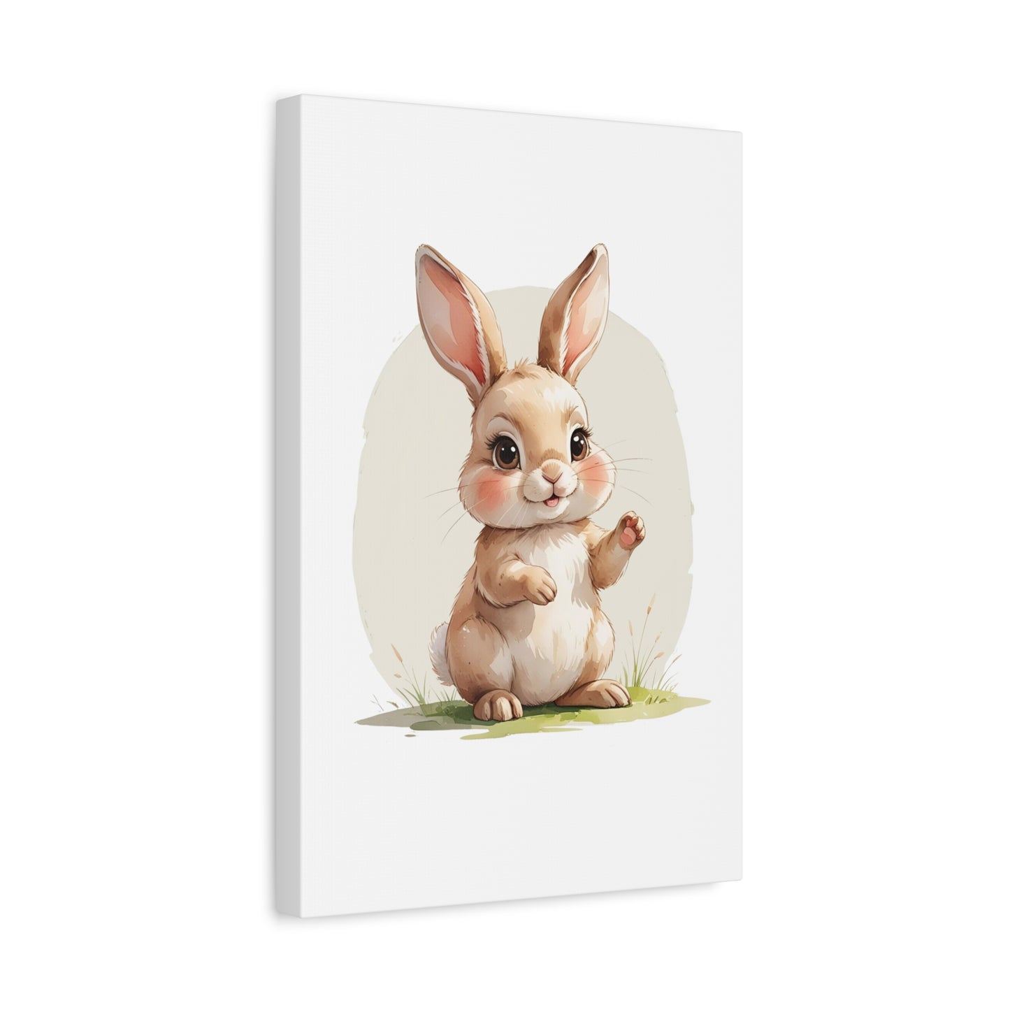 Charming Bunny Canvas Wall Art, Cute Rabbit Home Decor, Nursery Decor, Kids Room Artwork, Easter Decoration, Animal Print - free shipping