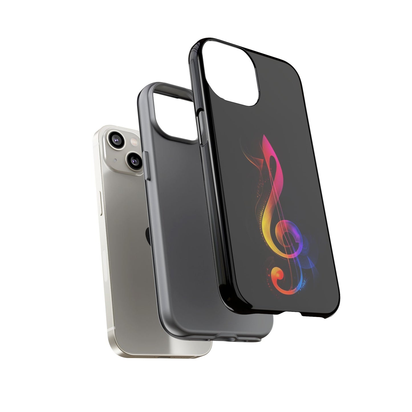 Colorful Music Note Phone Case, Unique Gift for Music Lovers, Flexible Tough Case, Smartphone Accessory, Personalized Music Gifts