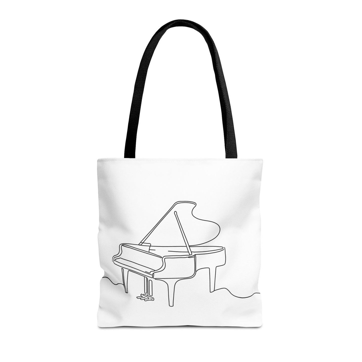Musical Tote Bag Line Piano Design, Music Lover Gift, Stylish Shopper, Piano Enthusiast Accessory, Unique Musician Bag