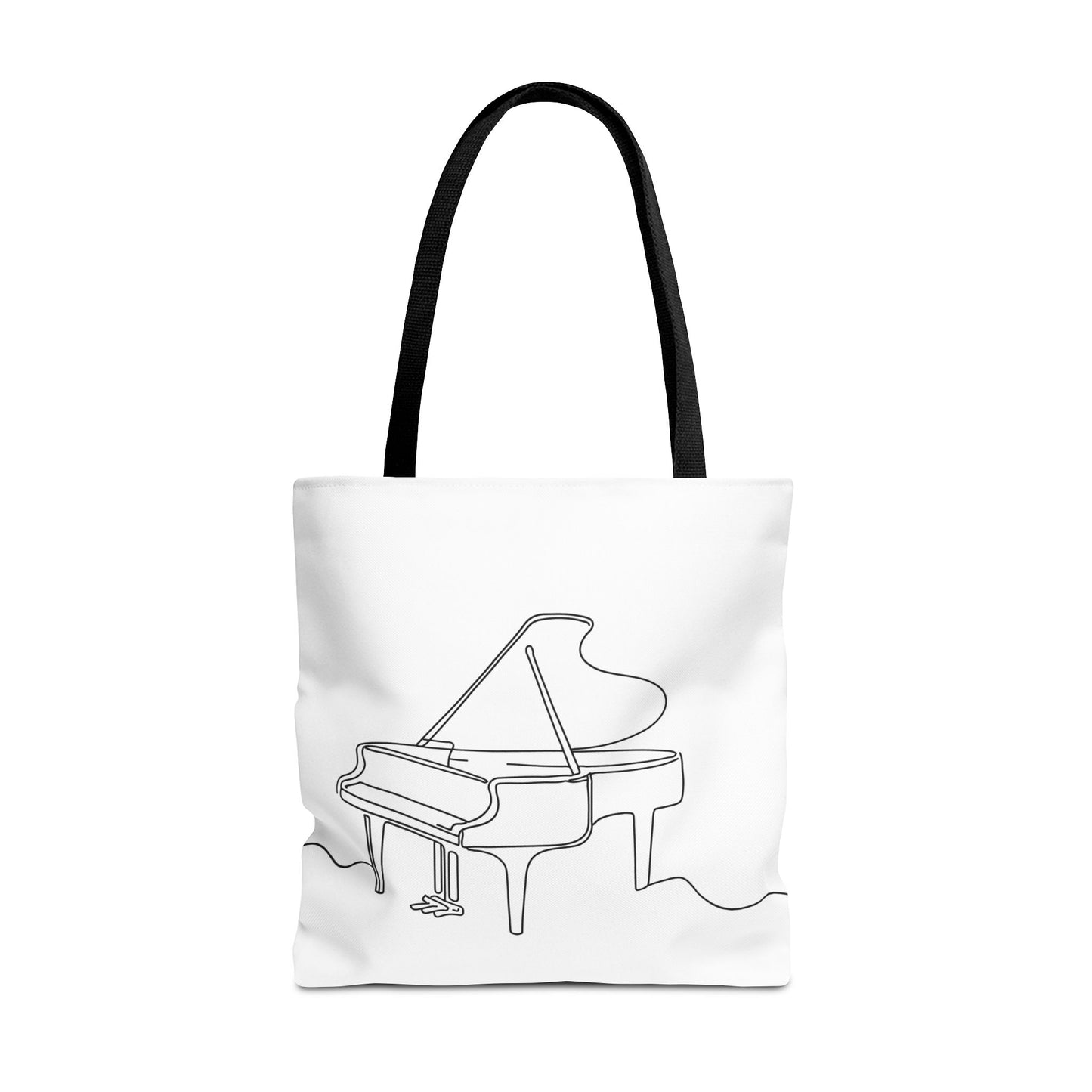 Musical Tote Bag Line Piano Design, Music Lover Gift, Stylish Shopper, Piano Enthusiast Accessory, Unique Musician Bag