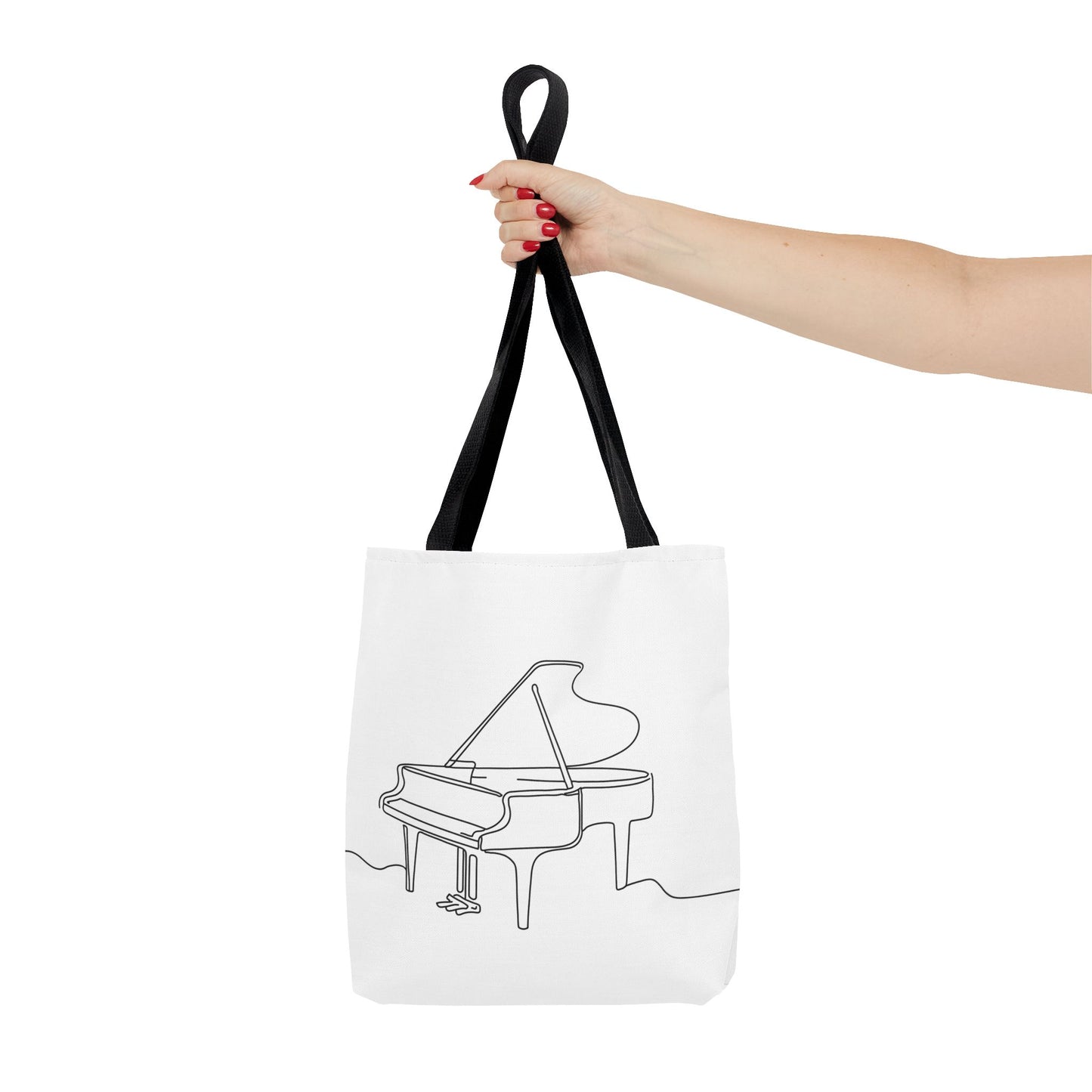 Musical Tote Bag Line Piano Design, Music Lover Gift, Stylish Shopper, Piano Enthusiast Accessory, Unique Musician Bag