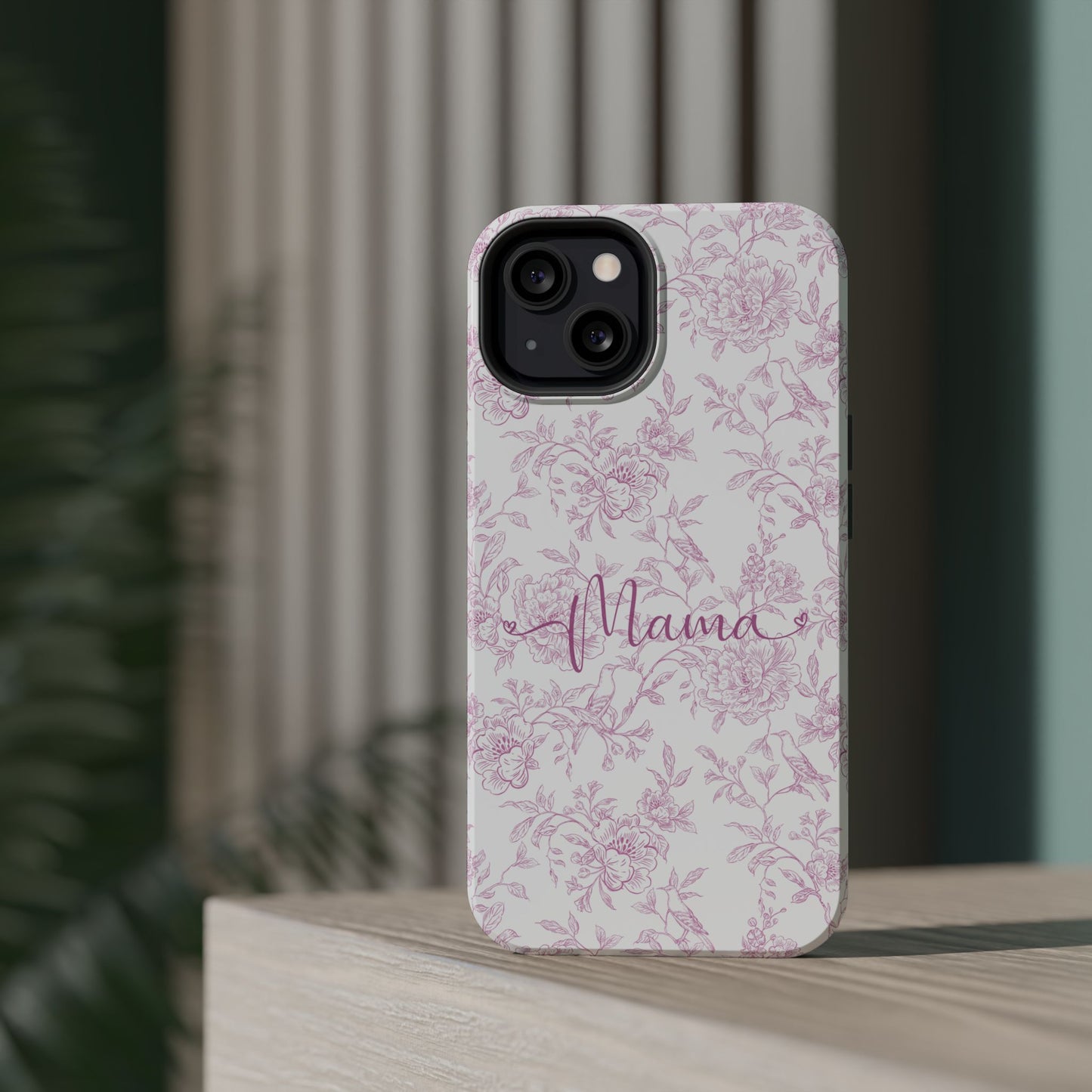 Chic Floral Magnetic Phone Case for Moms, Personalized Phone Cover, Stylish Tough Phone Case, Mother's Day Gift, Custom Phone Case