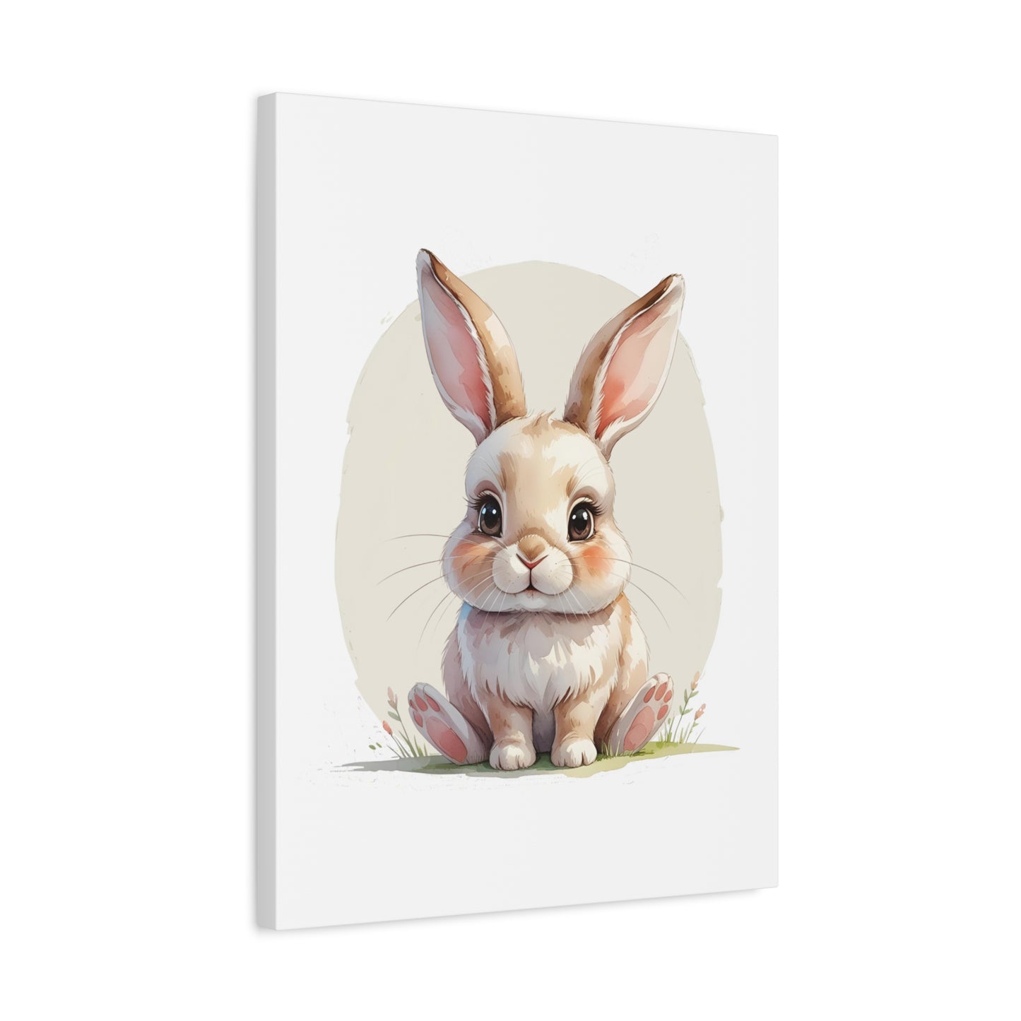 Adorable Bunny Canvas Art Print, Cute Bunny Wall Decor, Nursery or Kids Room, Easter Gift, Animal Lover Gift - Free Shipping