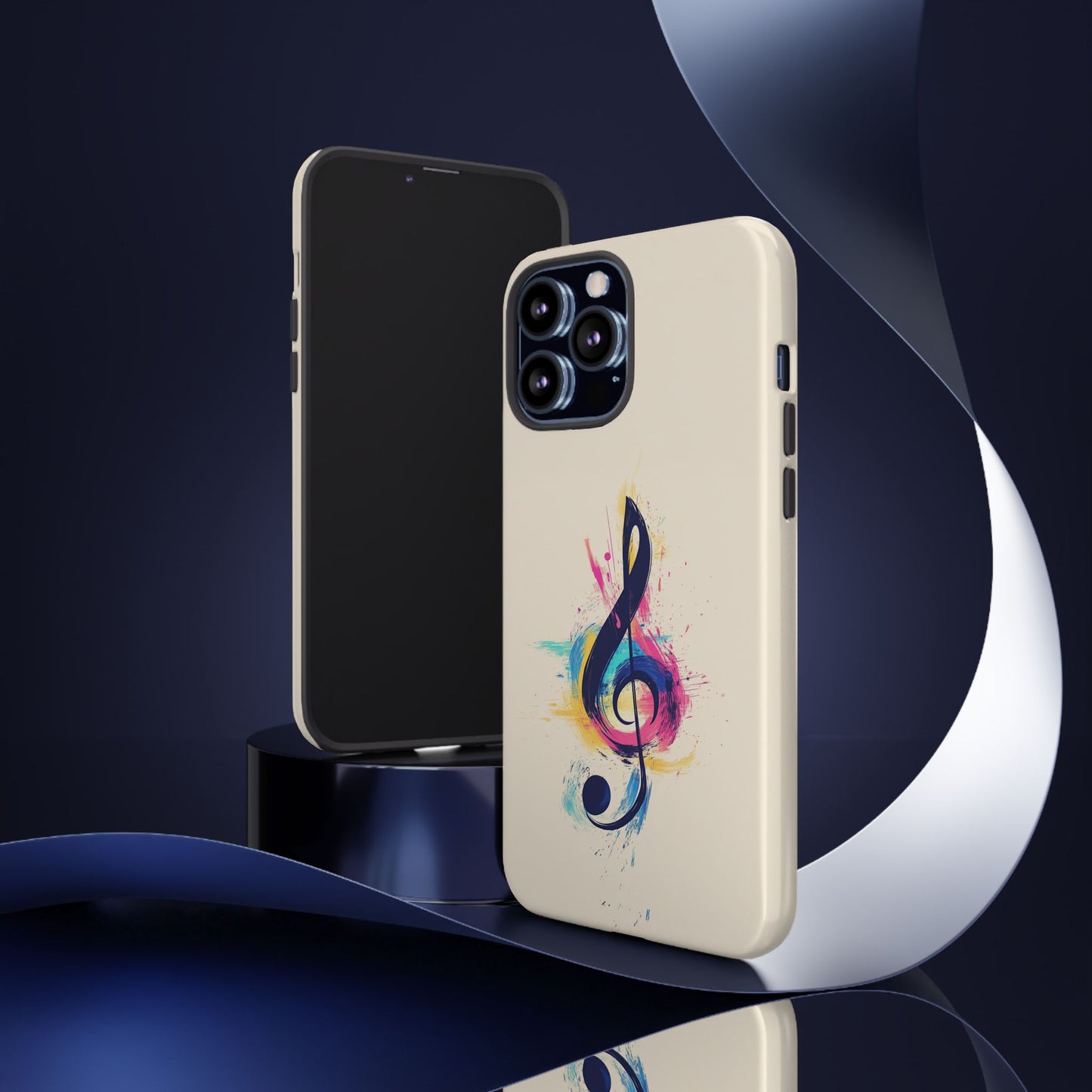 Colorful Music Theme Phone Case, Artistic Phone Cover for Music Lovers, Unique Gift for Musicians, Vibrant Smartphone Case, Eclectic Style