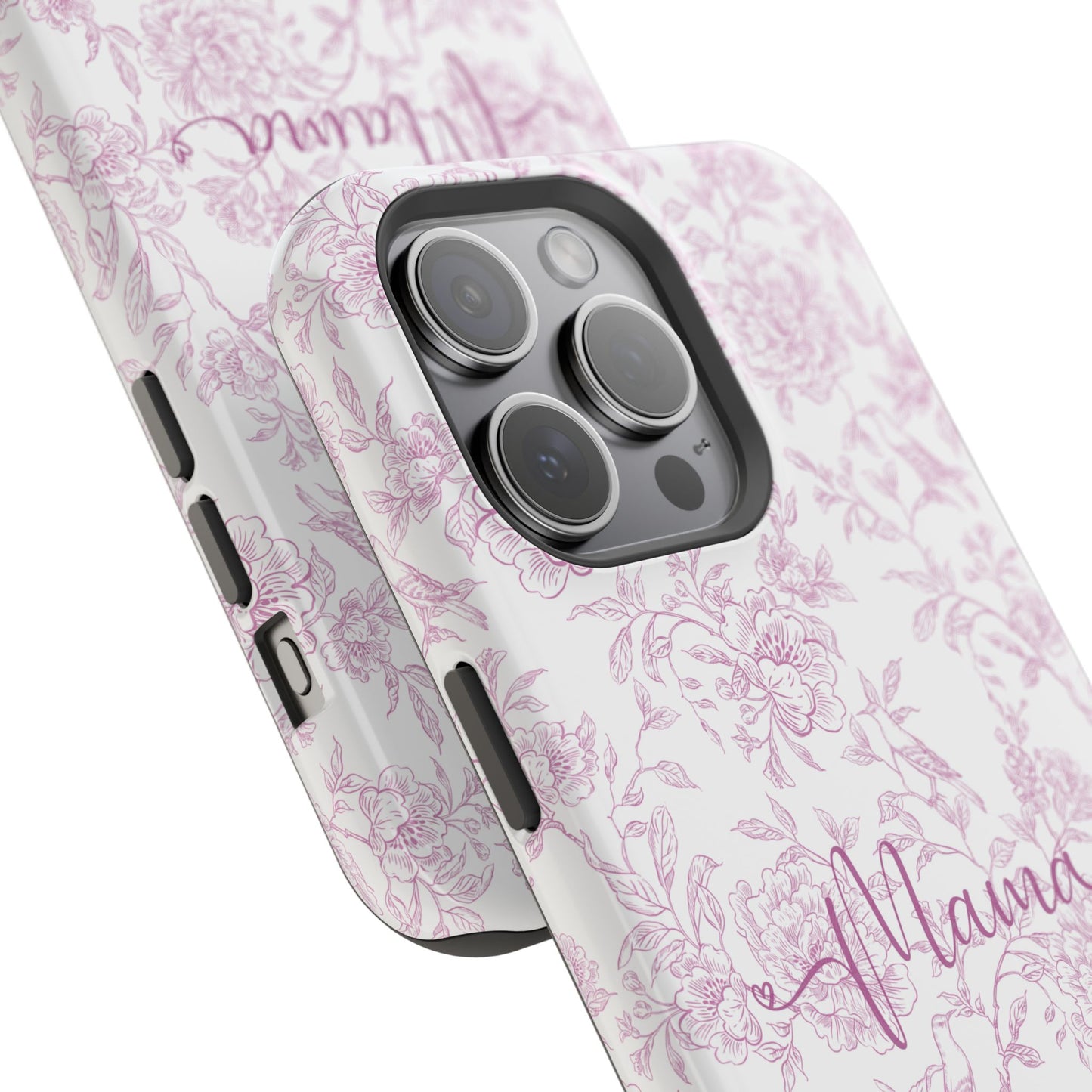 Chic Floral Magnetic Phone Case for Moms, Personalized Phone Cover, Stylish Tough Phone Case, Mother's Day Gift, Custom Phone Case