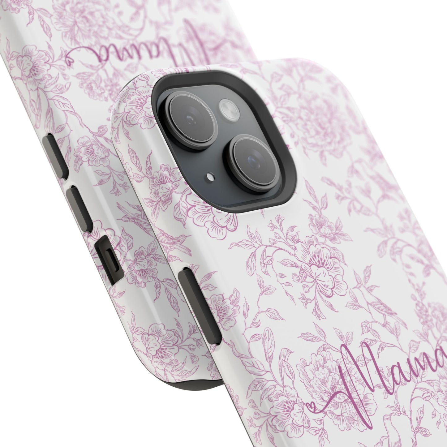 Chic Floral Magnetic Phone Case for Moms, Personalized Phone Cover, Stylish Tough Phone Case, Mother's Day Gift, Custom Phone Case