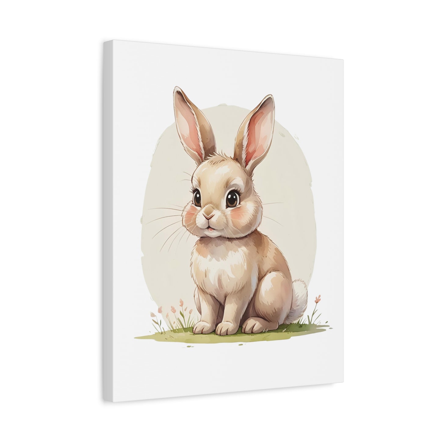 Cute Bunny Canvas Art Print, Nursery Decor, Child's Room Artwork, Animal Wall Art, Easter Decoration, Gift Idea - Free Shipping