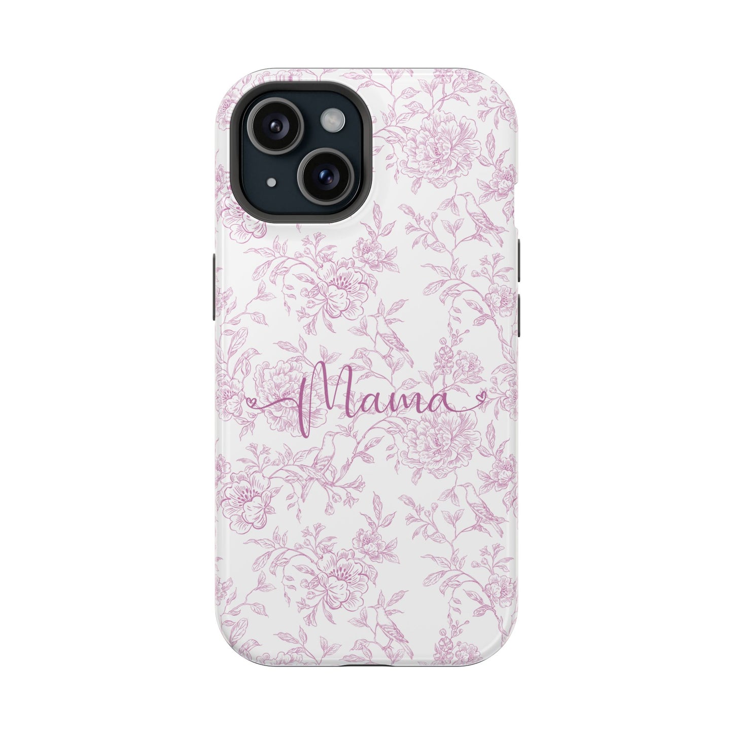 Chic Floral Magnetic Phone Case for Moms, Personalized Phone Cover, Stylish Tough Phone Case, Mother's Day Gift, Custom Phone Case