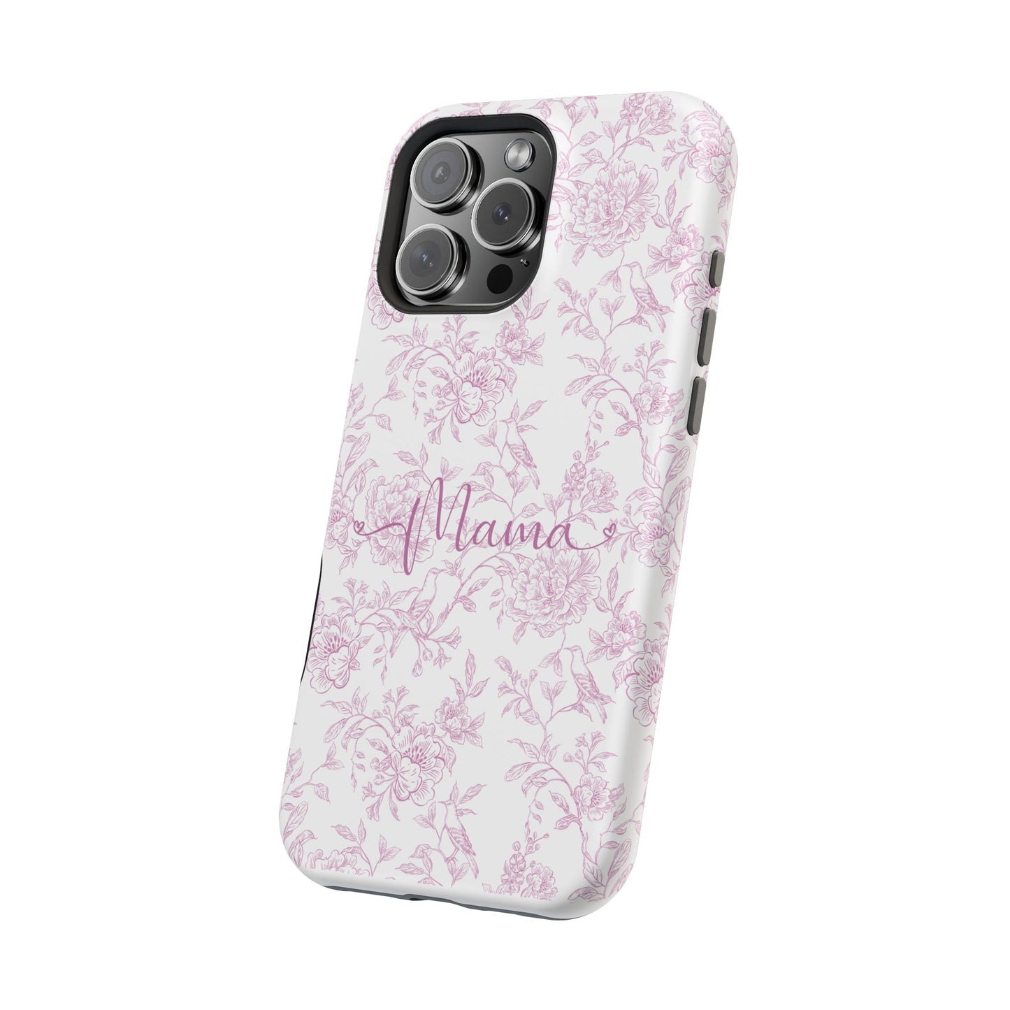Chic Floral Magnetic Phone Case for Moms, Personalized Phone Cover, Stylish Tough Phone Case, Mother's Day Gift, Custom Phone Case