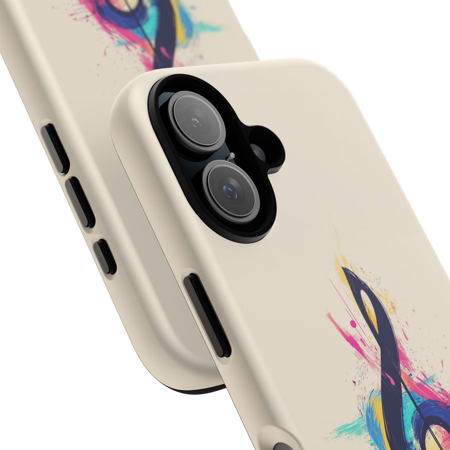 Colorful Music Theme Phone Case, Artistic Phone Cover for Music Lovers, Unique Gift for Musicians, Vibrant Smartphone Case, Eclectic Style