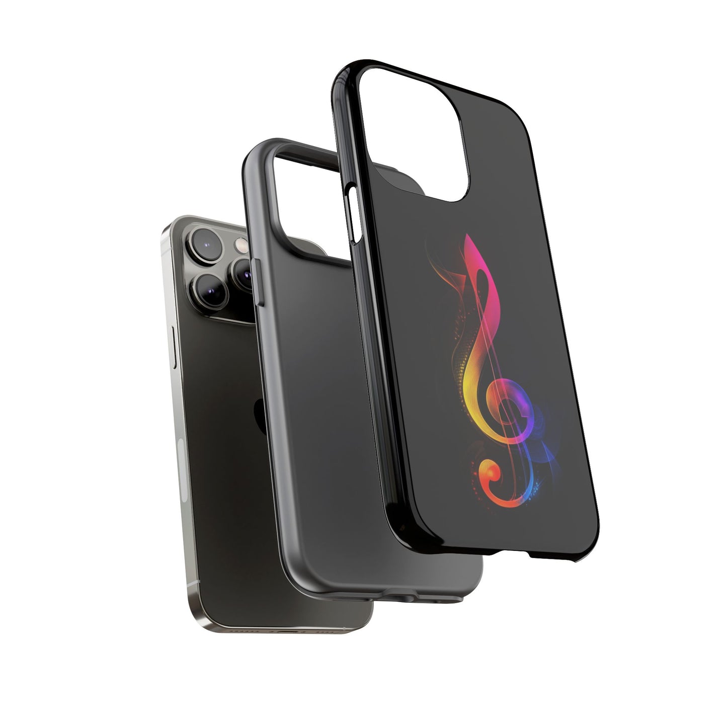 Colorful Music Note Phone Case, Unique Gift for Music Lovers, Flexible Tough Case, Smartphone Accessory, Personalized Music Gifts