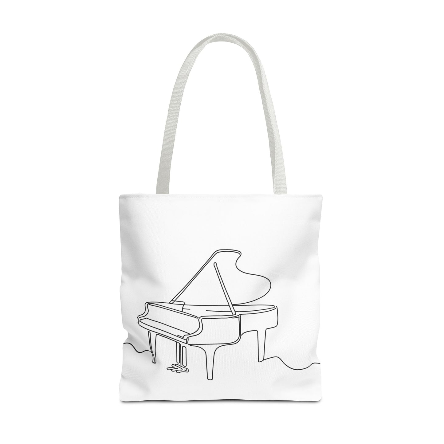 Musical Tote Bag Line Piano Design, Music Lover Gift, Stylish Shopper, Piano Enthusiast Accessory, Unique Musician Bag