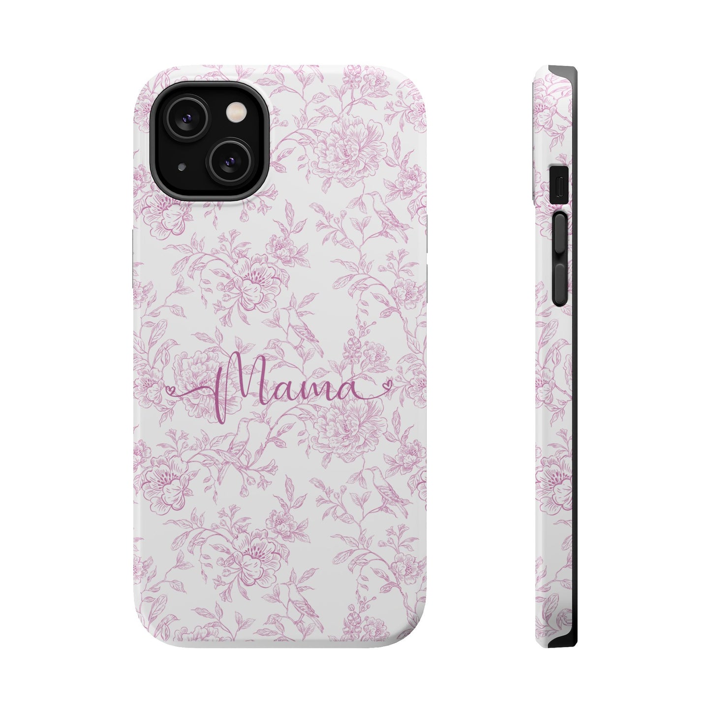 Chic Floral Magnetic Phone Case for Moms, Personalized Phone Cover, Stylish Tough Phone Case, Mother's Day Gift, Custom Phone Case