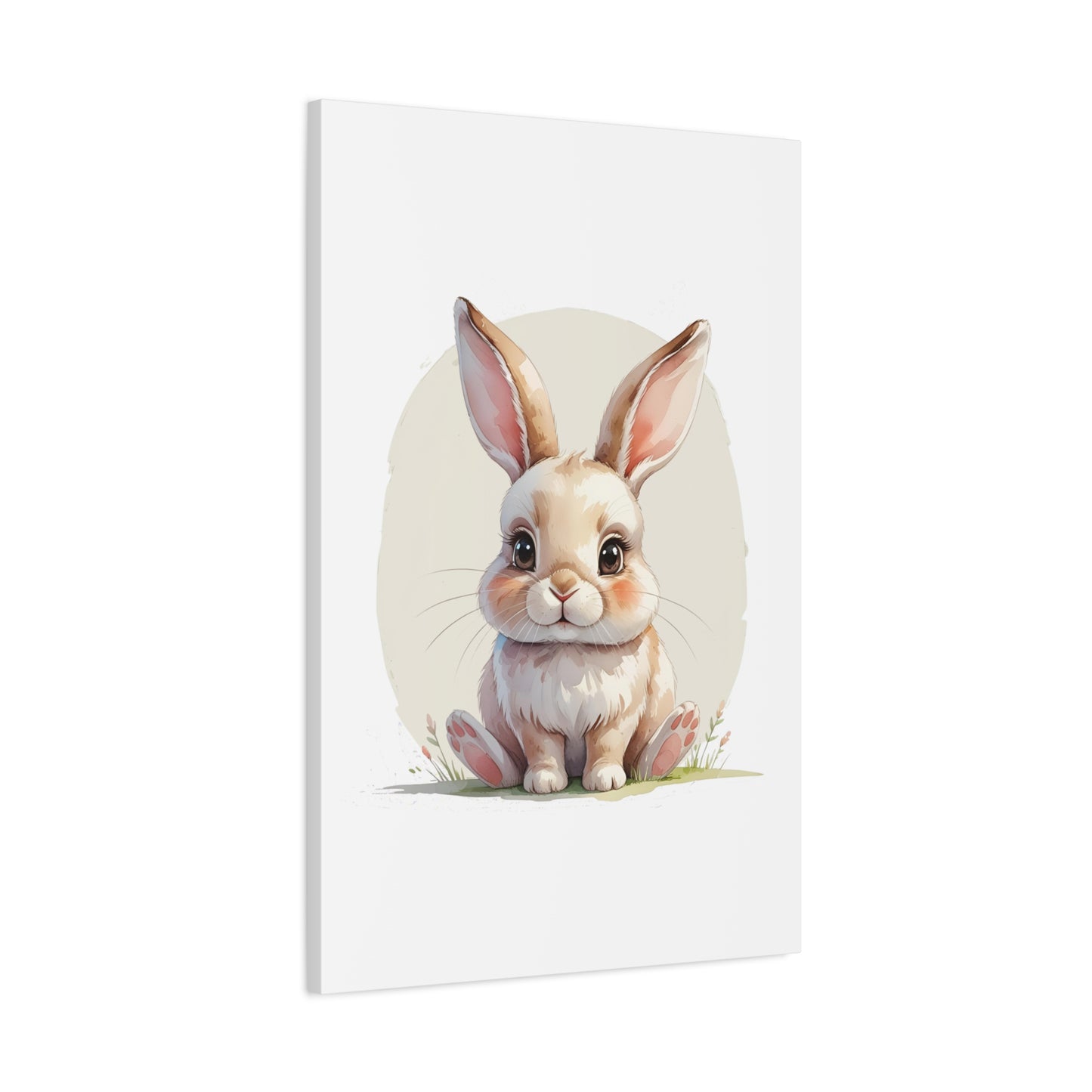 Adorable Bunny Canvas Art Print, Cute Bunny Wall Decor, Nursery or Kids Room, Easter Gift, Animal Lover Gift - Free Shipping