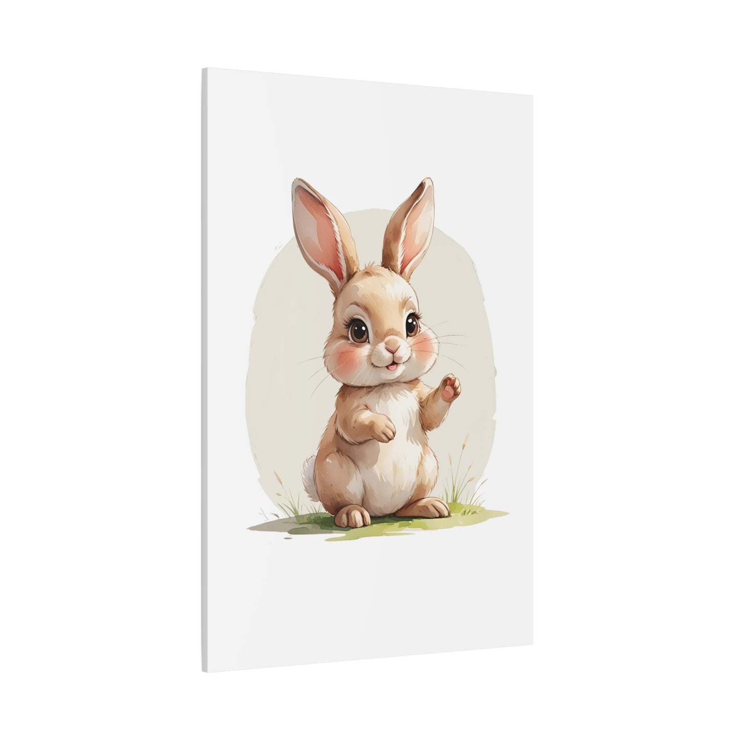 Charming Bunny Canvas Wall Art, Cute Rabbit Home Decor, Nursery Decor, Kids Room Artwork, Easter Decoration, Animal Print - free shipping