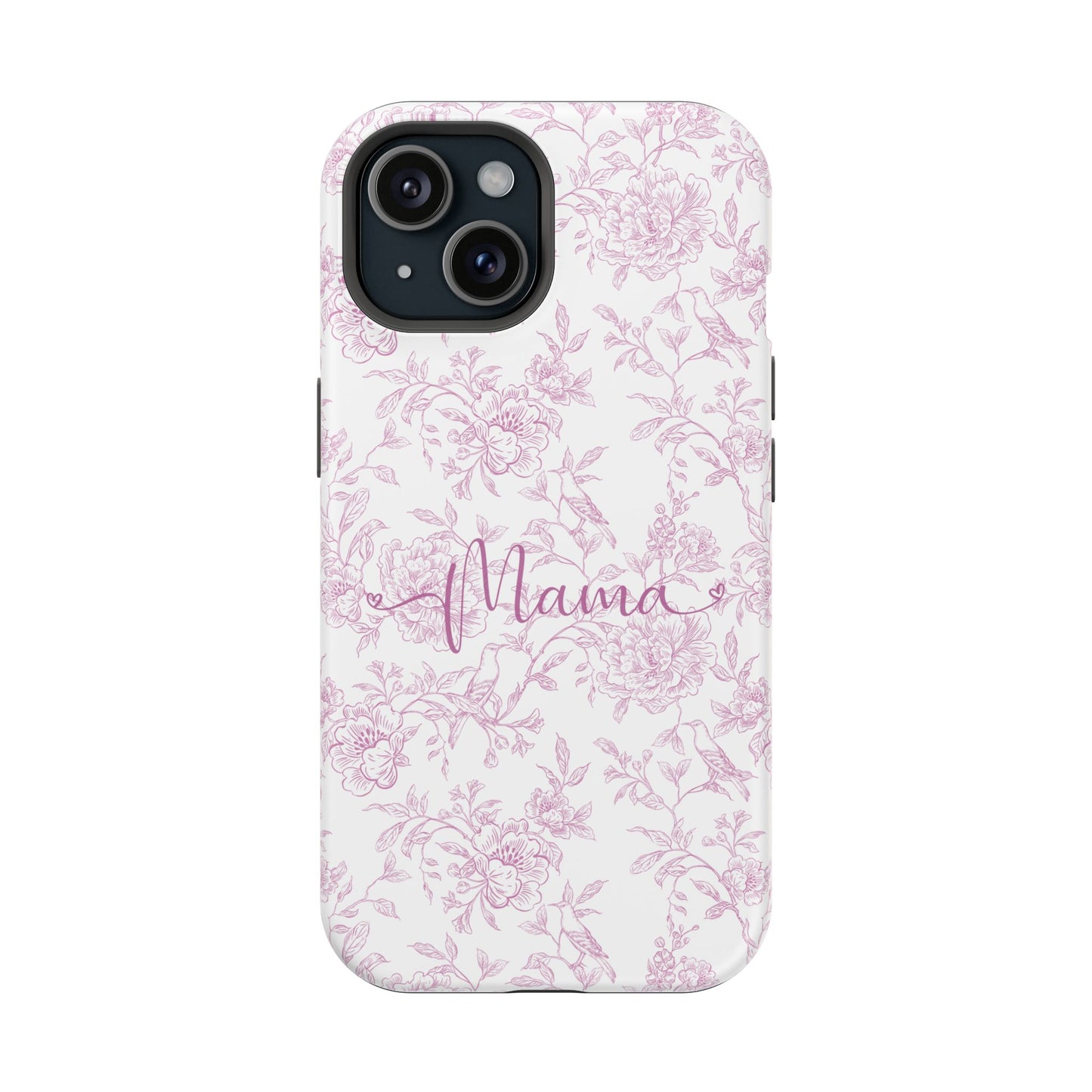 Chic Floral Magnetic Phone Case for Moms, Personalized Phone Cover, Stylish Tough Phone Case, Mother's Day Gift, Custom Phone Case