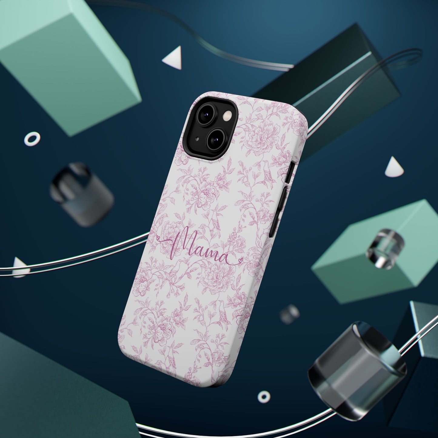 Chic Floral Magnetic Phone Case for Moms, Personalized Phone Cover, Stylish Tough Phone Case, Mother's Day Gift, Custom Phone Case