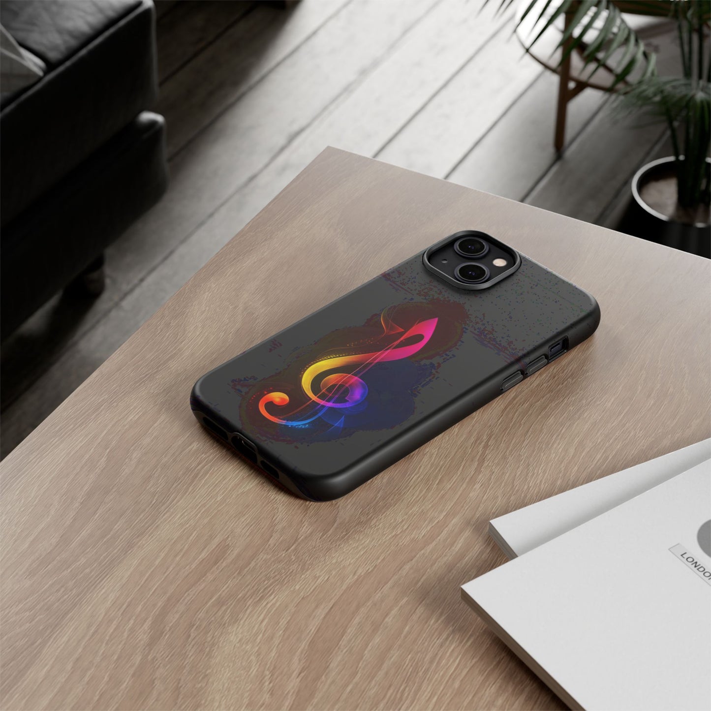 Colorful Music Note Phone Case, Unique Gift for Music Lovers, Flexible Tough Case, Smartphone Accessory, Personalized Music Gifts
