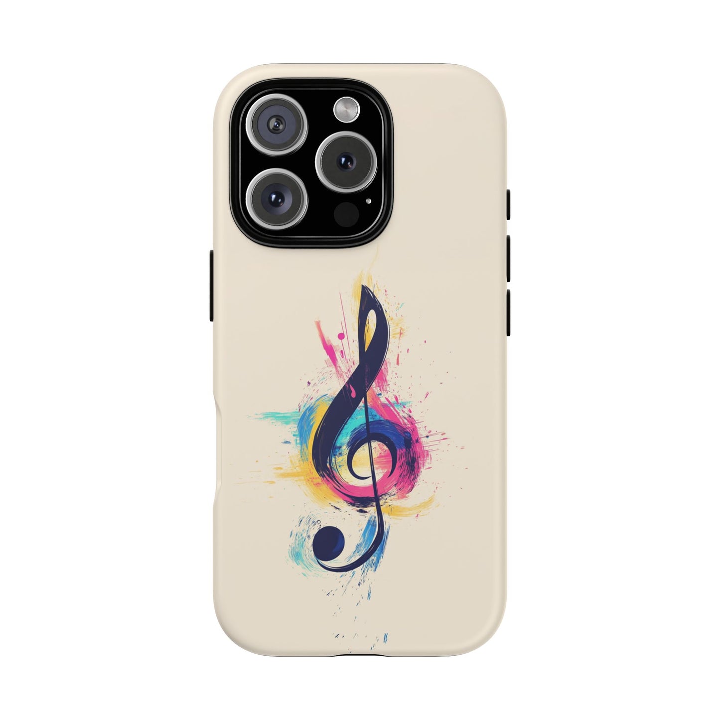Colorful Music Theme Phone Case, Artistic Phone Cover for Music Lovers, Unique Gift for Musicians, Vibrant Smartphone Case, Eclectic Style
