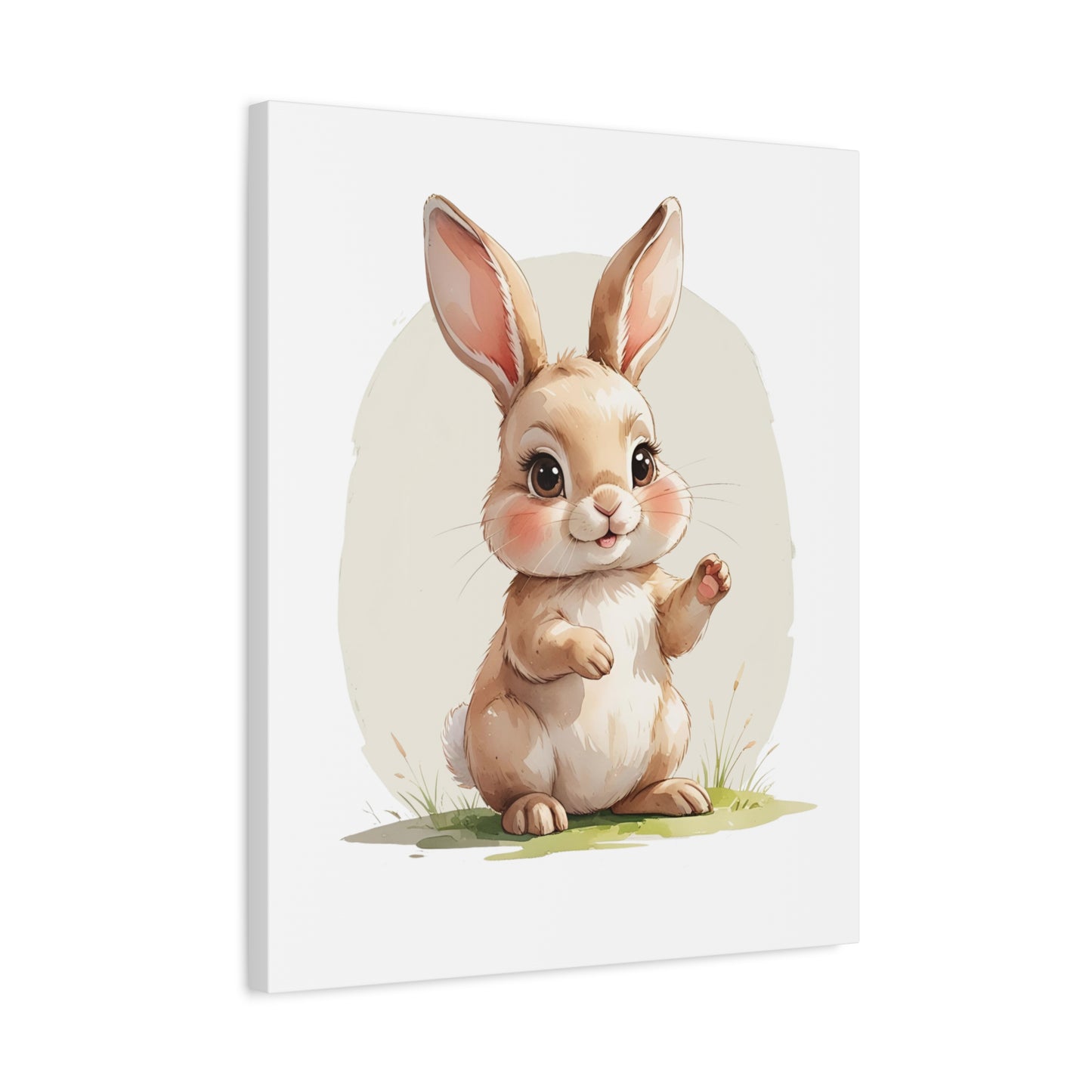 Charming Bunny Canvas Wall Art, Cute Rabbit Home Decor, Nursery Decor, Kids Room Artwork, Easter Decoration, Animal Print - free shipping