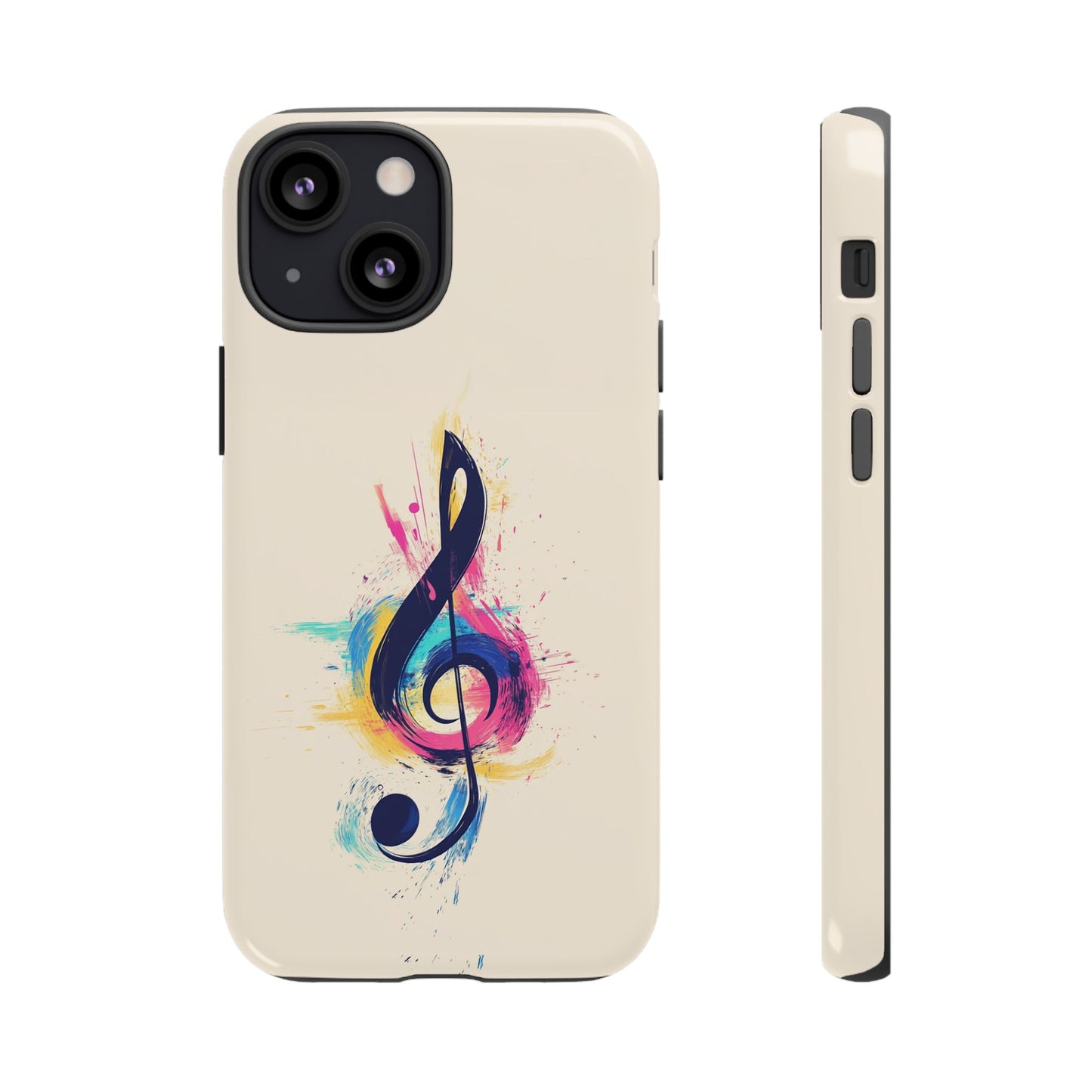 Colorful Music Theme Phone Case, Artistic Phone Cover for Music Lovers, Unique Gift for Musicians, Vibrant Smartphone Case, Eclectic Style