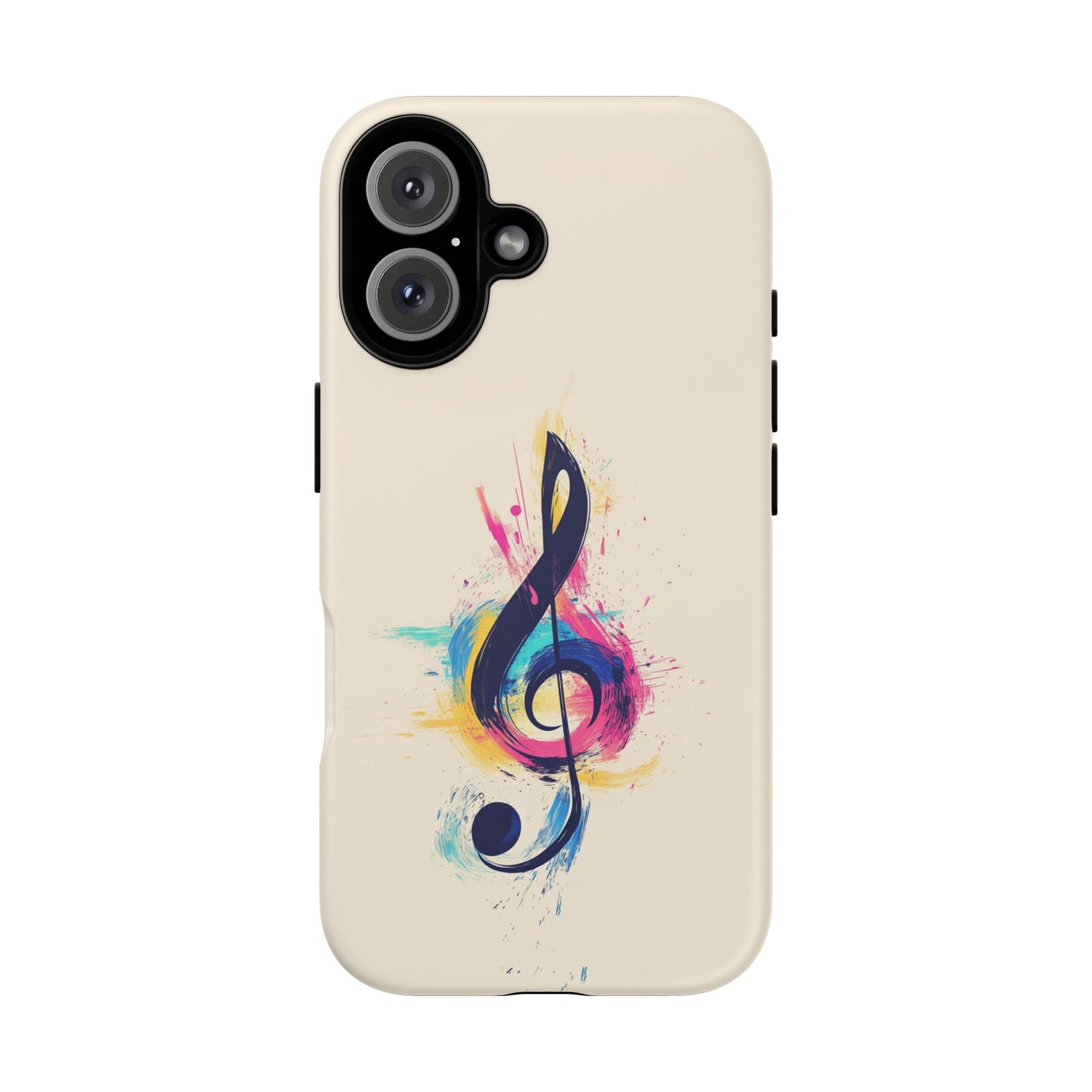 Colorful Music Theme Phone Case, Artistic Phone Cover for Music Lovers, Unique Gift for Musicians, Vibrant Smartphone Case, Eclectic Style