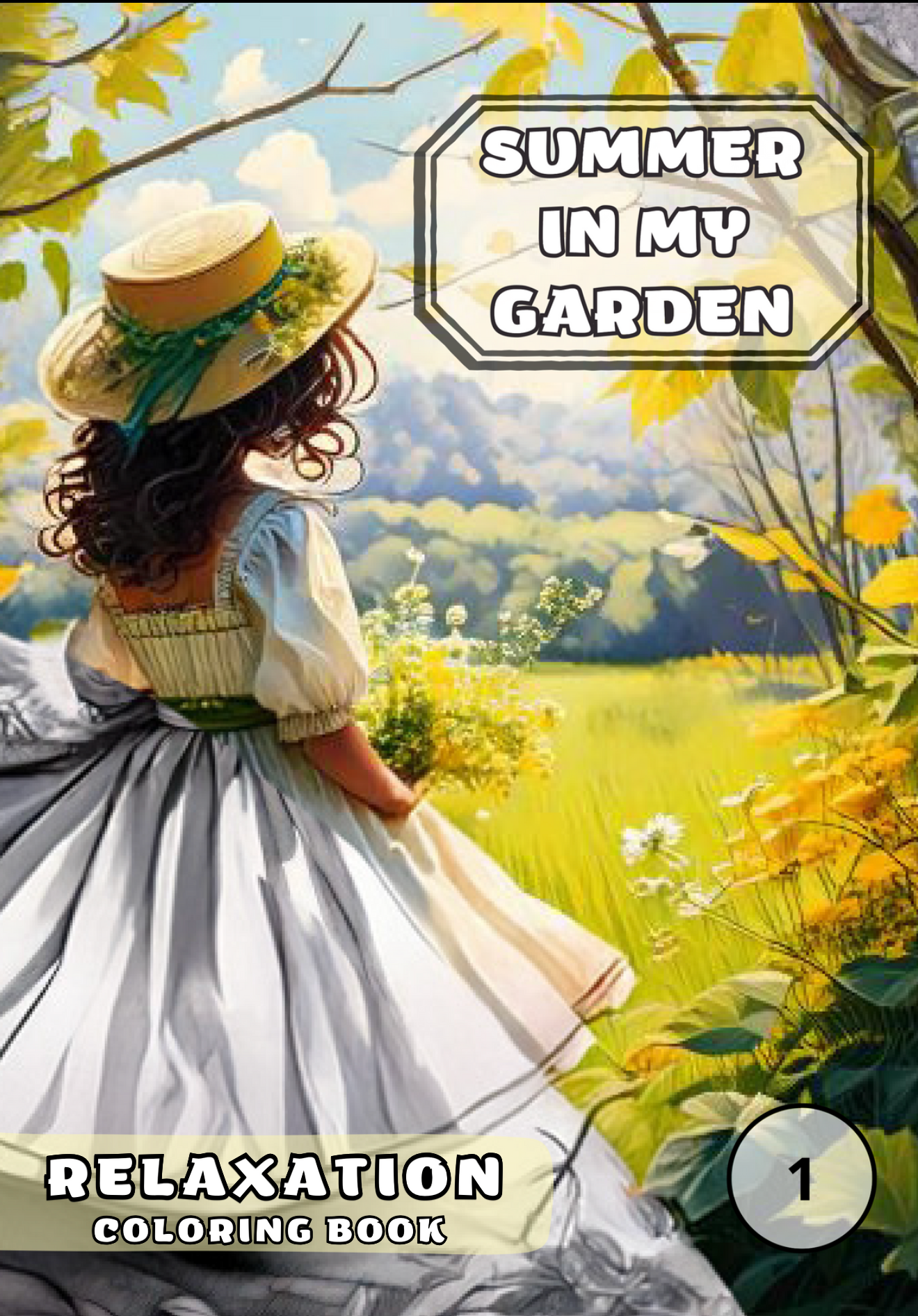 Summer in My Garden Coloring Book – Relaxation Coloring Book – Printable PDF Coloring for Stress Relief & Mindfulness, 50 pages, digital PDF