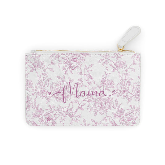 Floral Mama Mini Clutch Bag, Gift for Moms, Purse Organizer, Mother’s Day Gift, Wallet for Essentials