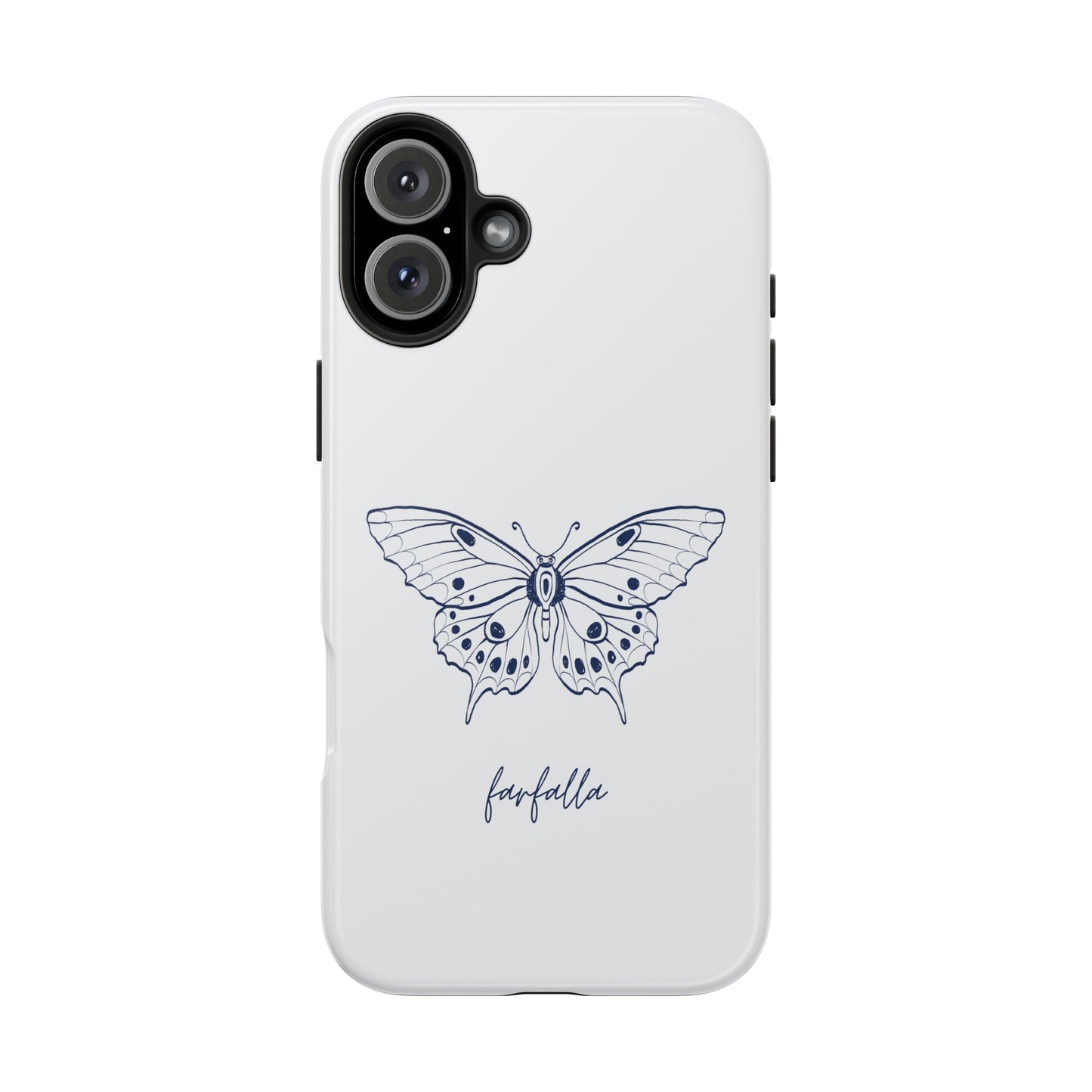 Farfalla Tough Phone Case - Butterfly Design, Protective Cover, Hard Shell Case, Stylish Smartphone Accessories, Gift for Tech Lovers
