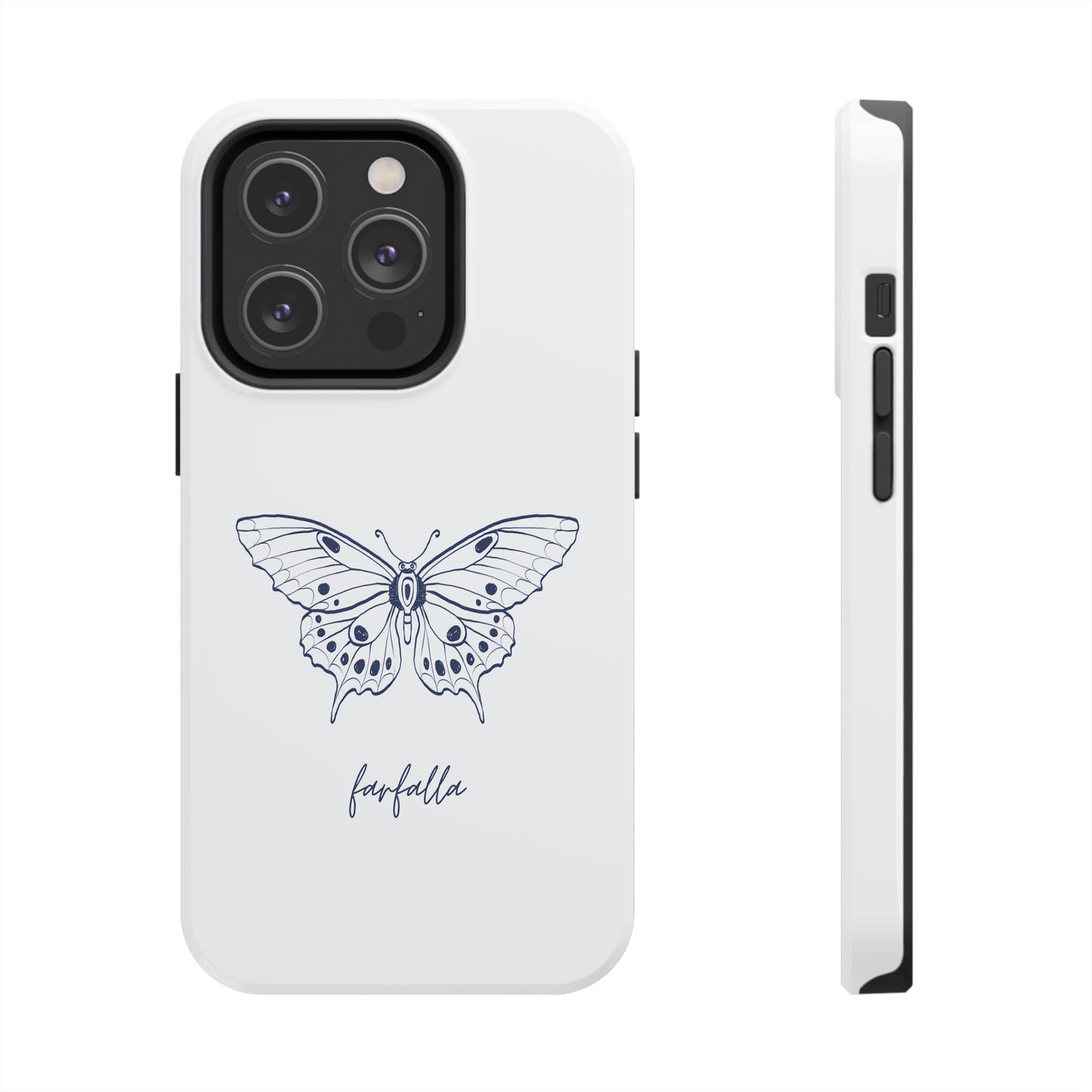 Farfalla Tough Phone Case - Butterfly Design, Protective Cover, Hard Shell Case, Stylish Smartphone Accessories, Gift for Tech Lovers
