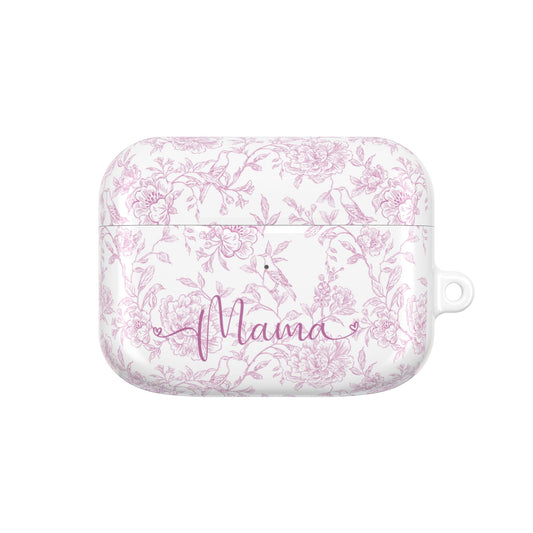 AirPod Cases, Vintage Style Pink AirPods Case for Mama, Elegant Check Matching Cases, AirPod Case Cover, AirPods Accessories, Cute AirPod
