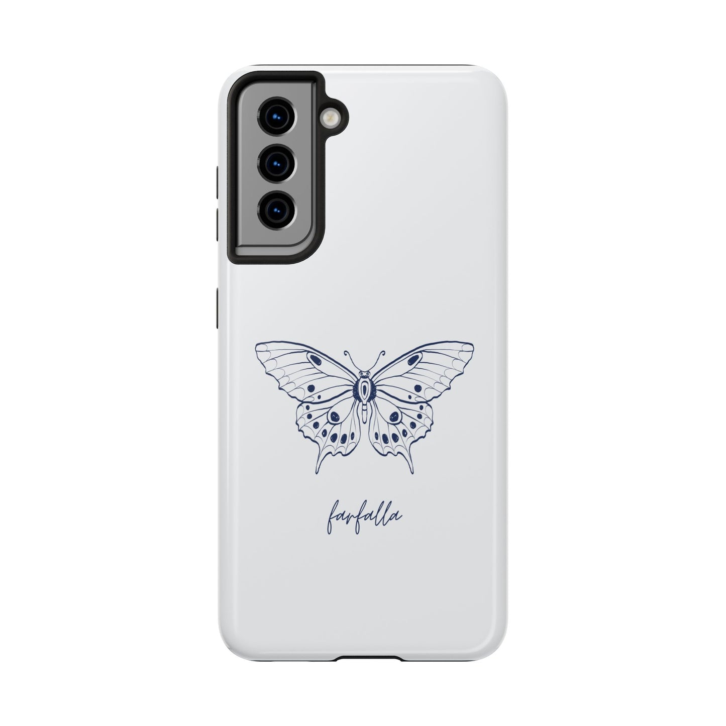 Farfalla Tough Phone Case - Butterfly Design, Protective Cover, Hard Shell Case, Stylish Smartphone Accessories, Gift for Tech Lovers