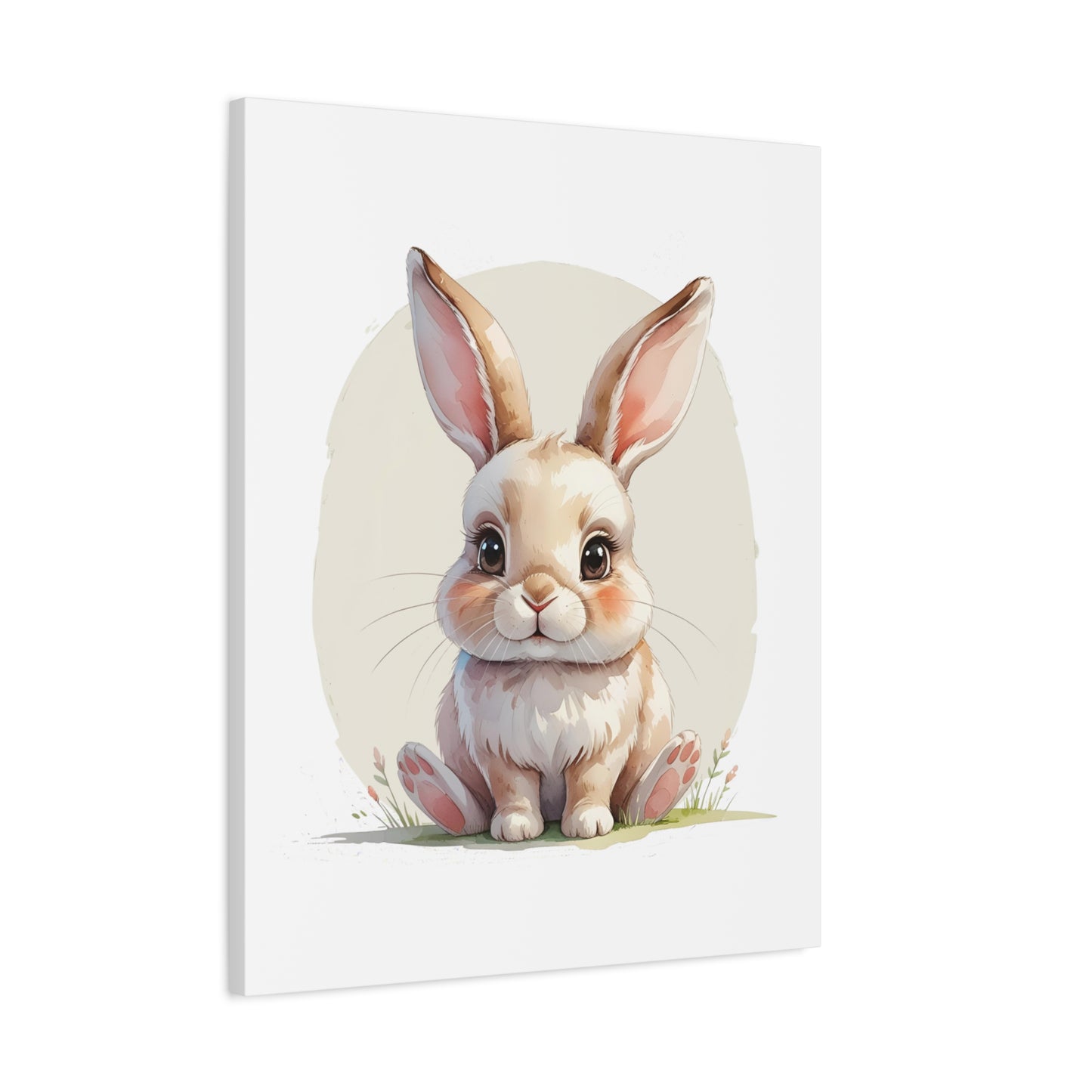 Adorable Bunny Canvas Art Print, Cute Bunny Wall Decor, Nursery or Kids Room, Easter Gift, Animal Lover Gift - Free Shipping