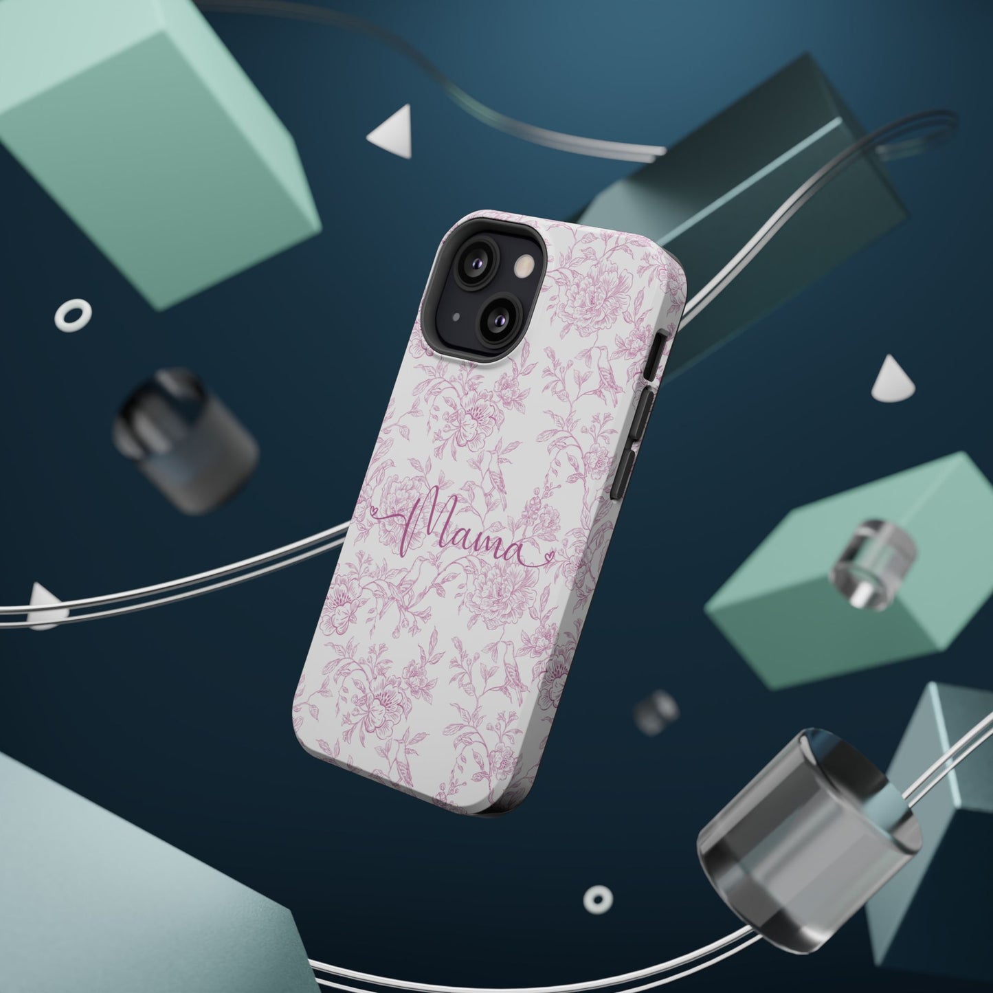 Chic Floral Magnetic Phone Case for Moms, Personalized Phone Cover, Stylish Tough Phone Case, Mother's Day Gift, Custom Phone Case