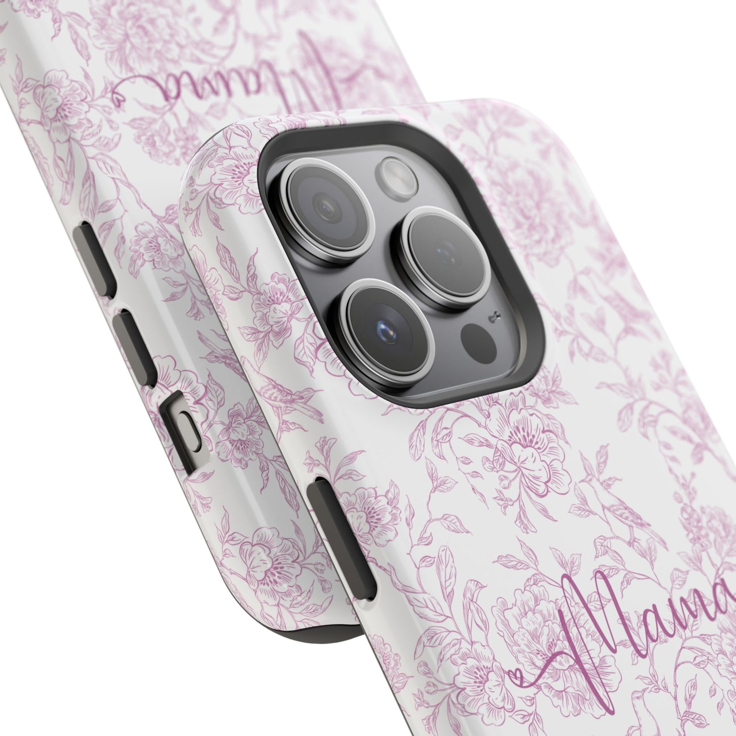 Chic Floral Magnetic Phone Case for Moms, Personalized Phone Cover, Stylish Tough Phone Case, Mother's Day Gift, Custom Phone Case