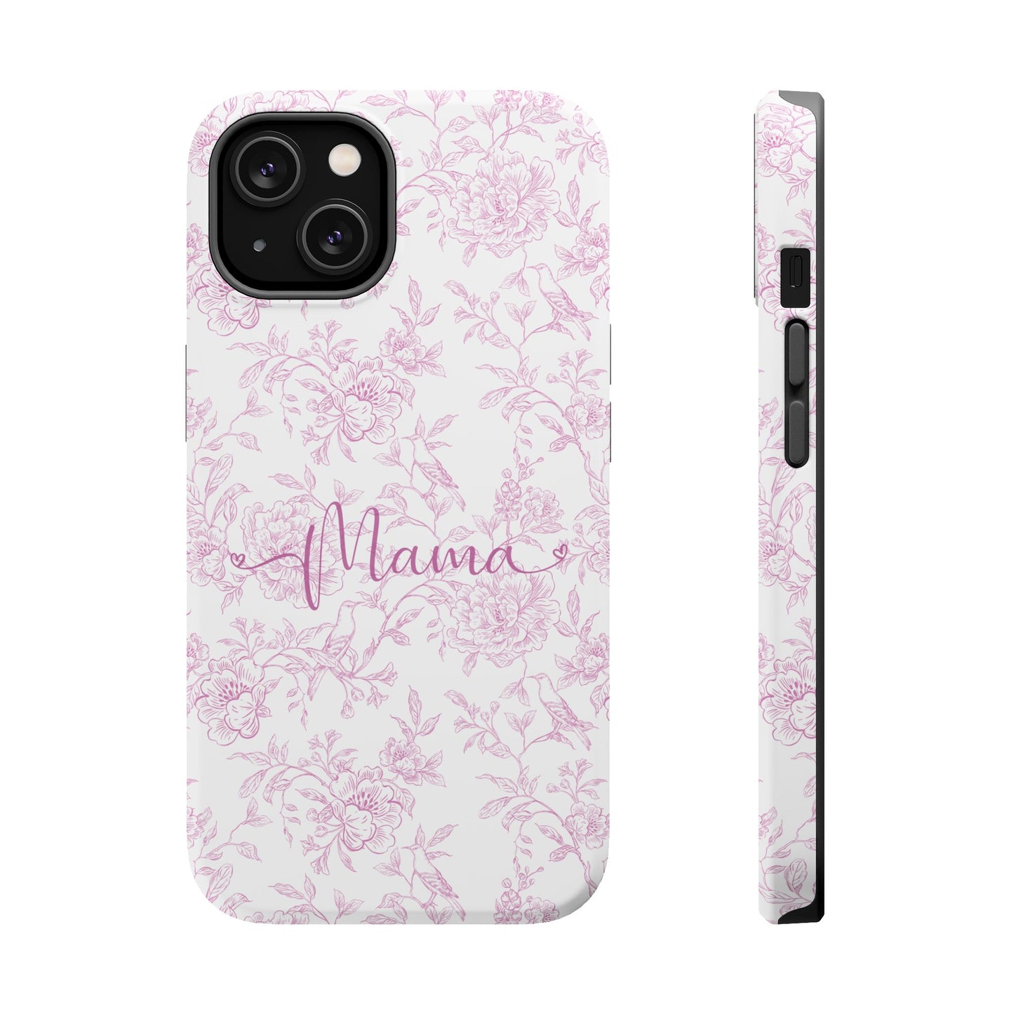 Chic Floral Magnetic Phone Case for Moms, Personalized Phone Cover, Stylish Tough Phone Case, Mother's Day Gift, Custom Phone Case