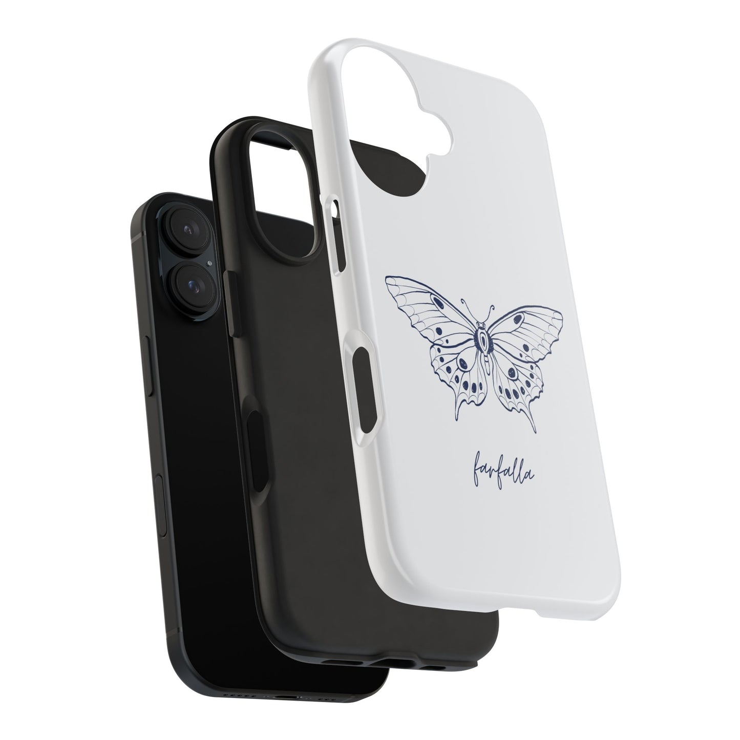 Farfalla Tough Phone Case - Butterfly Design, Protective Cover, Hard Shell Case, Stylish Smartphone Accessories, Gift for Tech Lovers